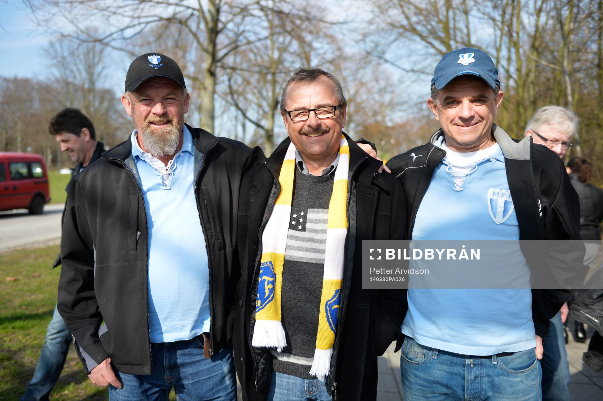 Två Malmö supporters
