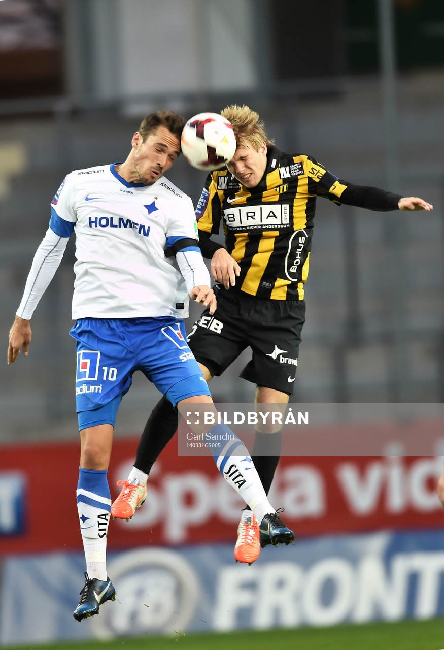 Häckens Oscar Lewicki och Norrköpings Emir Kujovic
