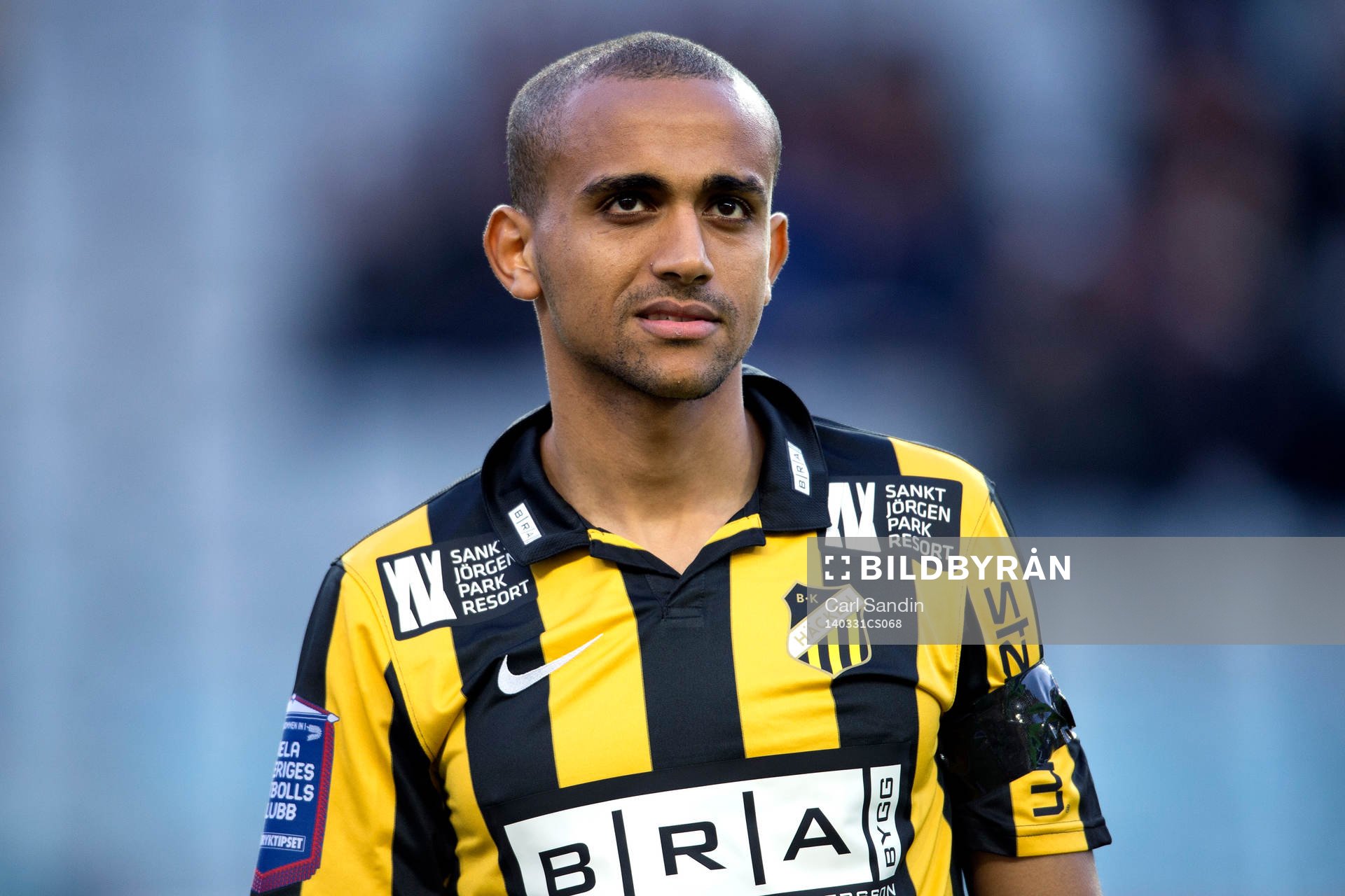Häckens Walid Atta innan fotbollsmatchen i Allsvenskan