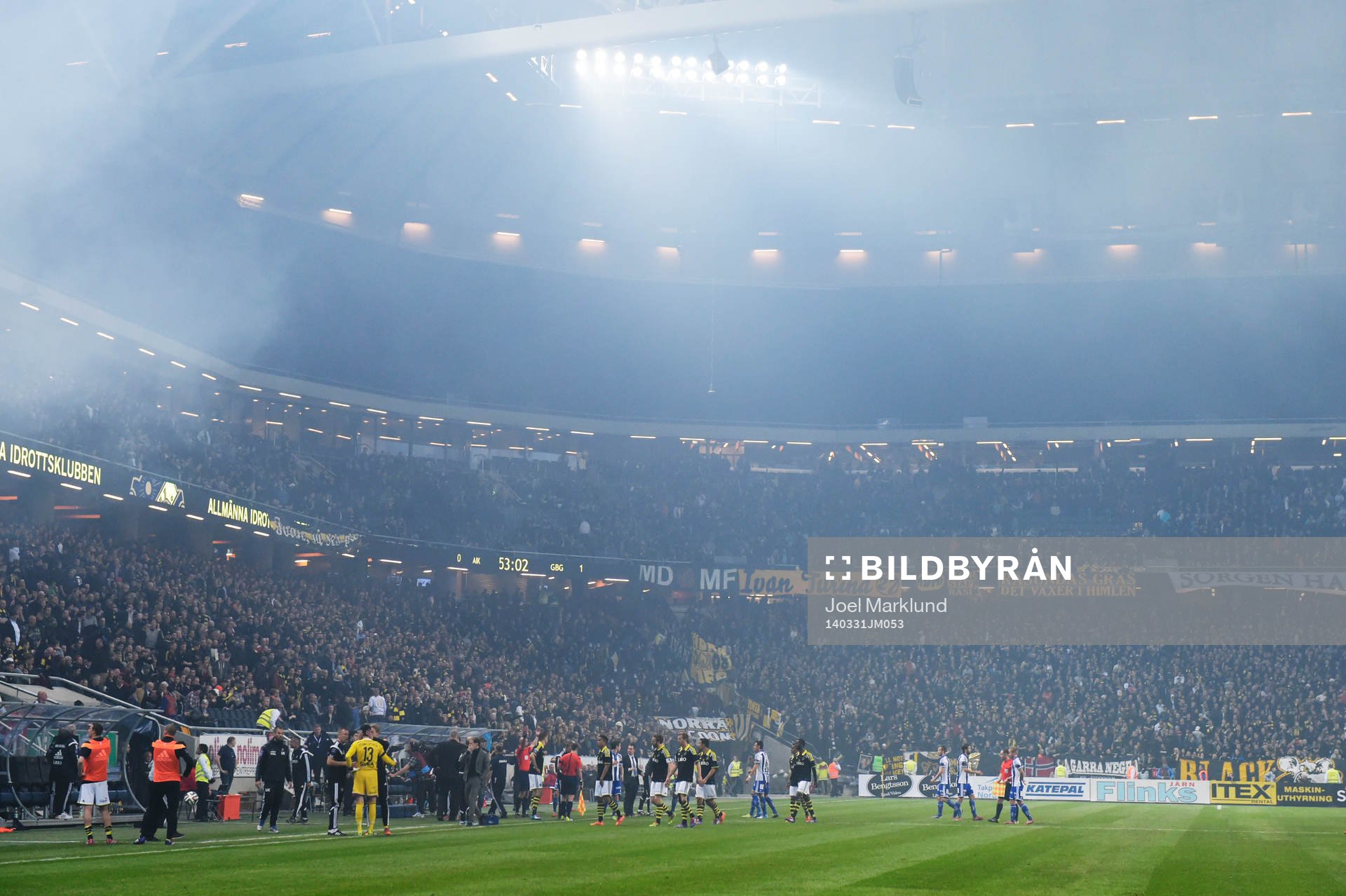 Matchen avbryts