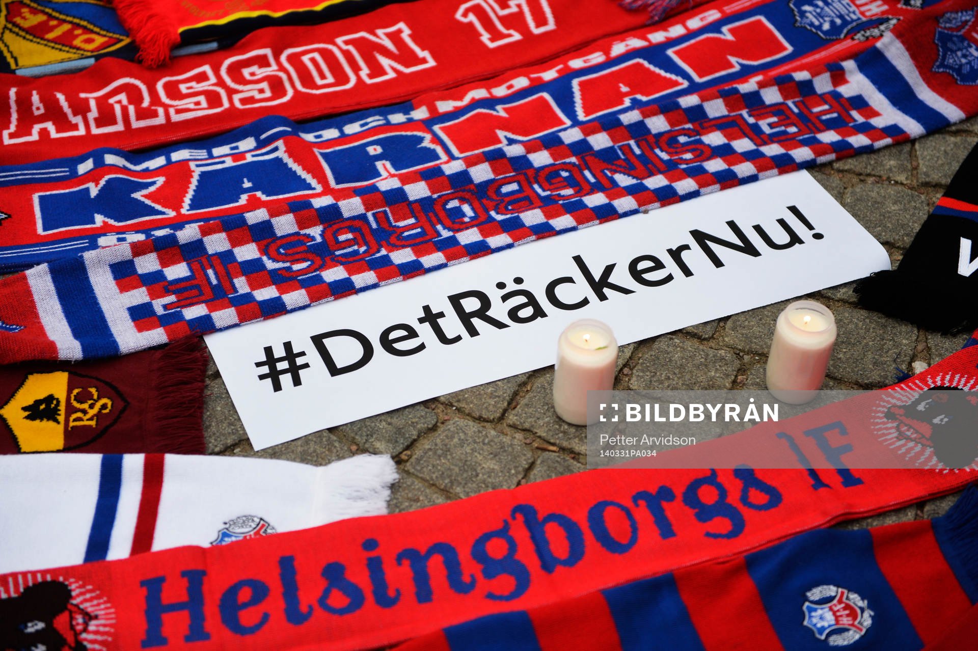 Manifestation på Stortorget i Helsingborg mot