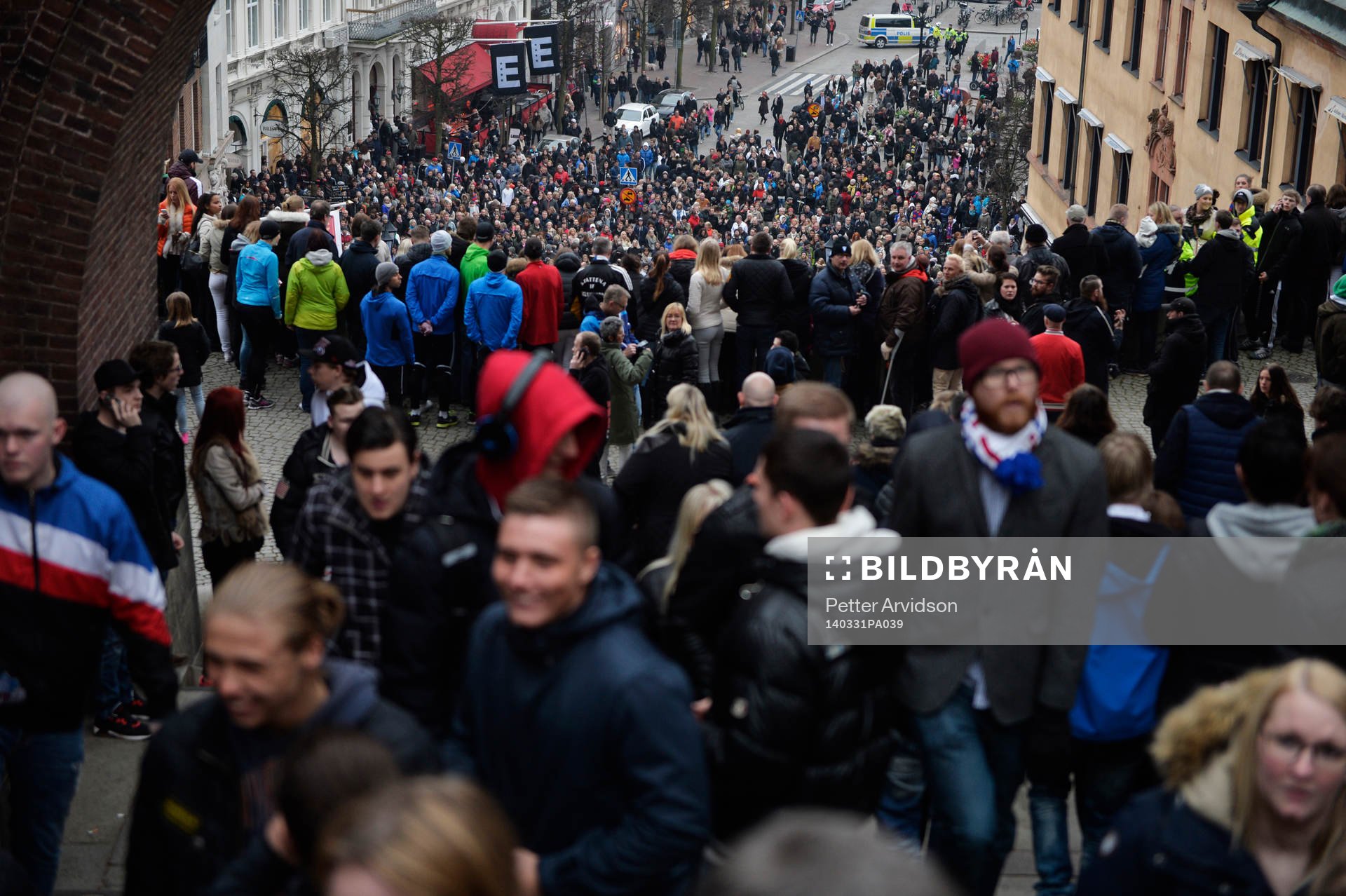 Manifestation på Stortorget i Helsingborg mot