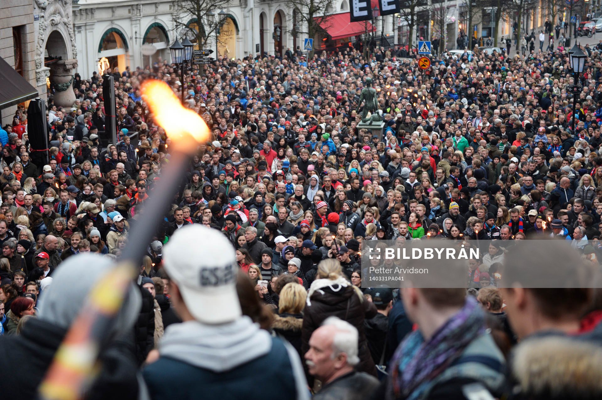 Manifestation på Stortorget i Helsingborg mot