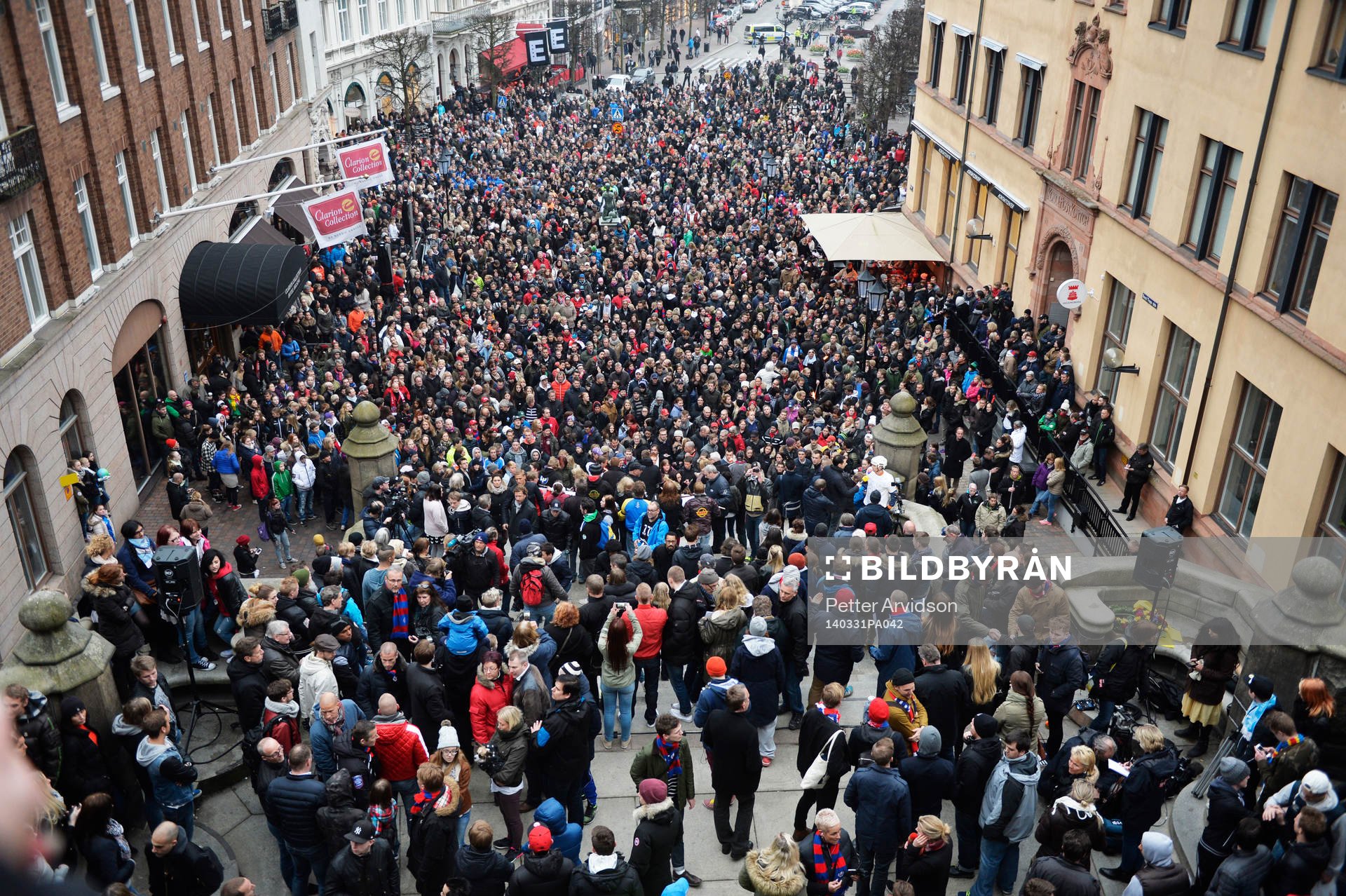 Manifestation på Stortorget i Helsingborg mot