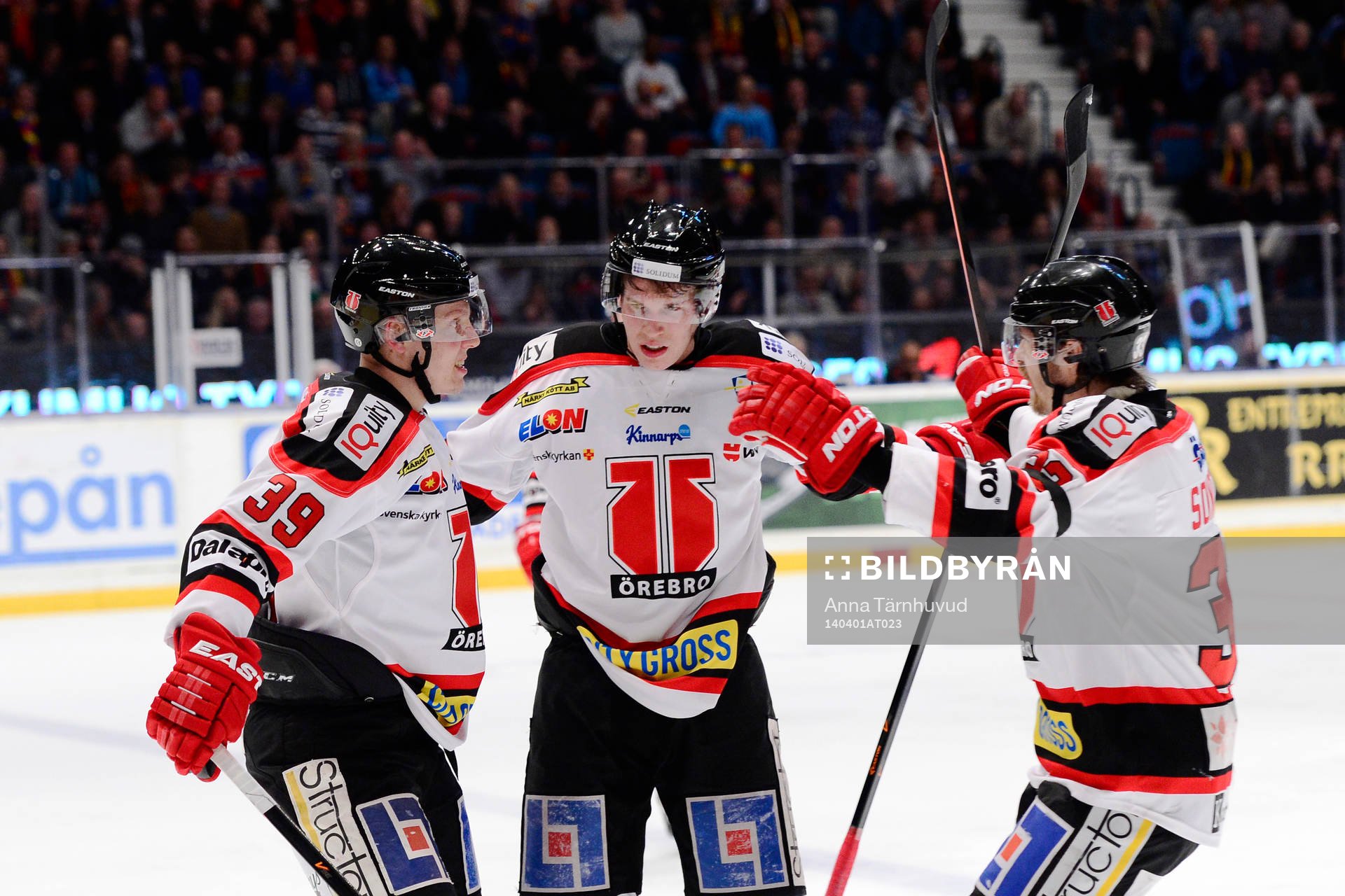 Örebros Ville Viitaluoma, Kalle Olsson och Daniel Sondell