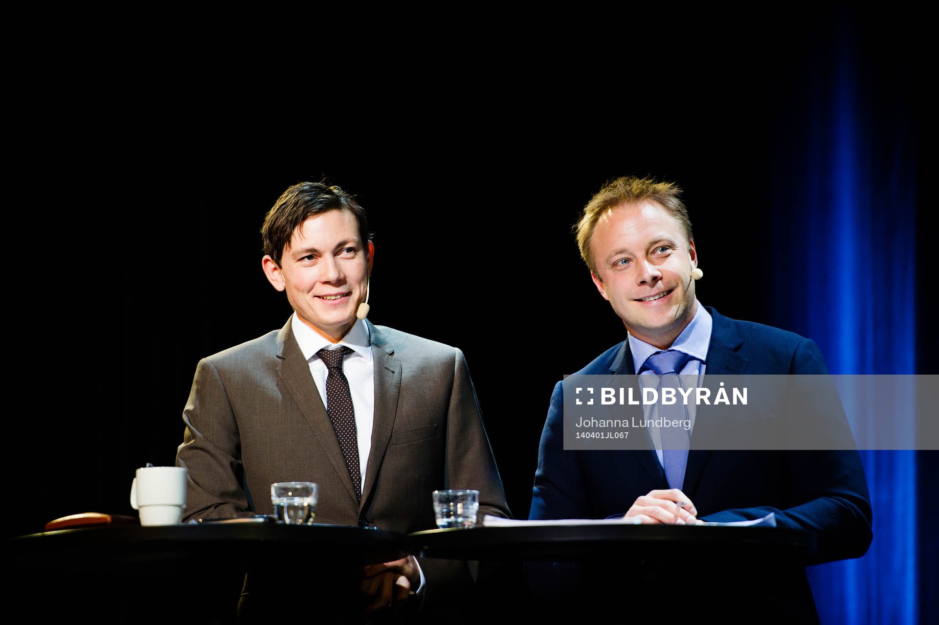 Niclas Jarelind och Anders Andersson under superettans upptaktsträff 1 april 2014 i Uppsala.