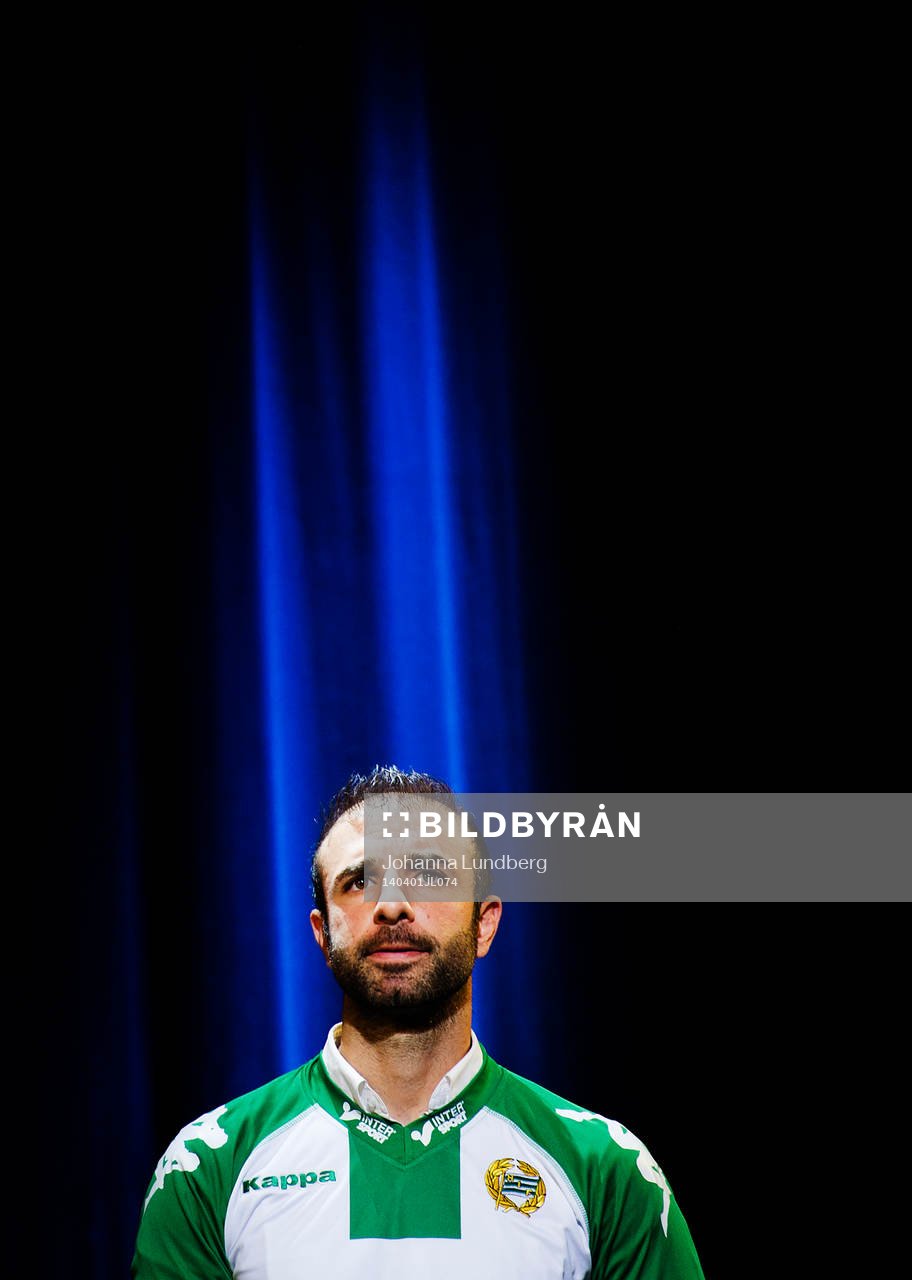 Hammarbys Kennedy Bakircioglu under superettans upptaktsträff 1 april 2014 i Uppsala.