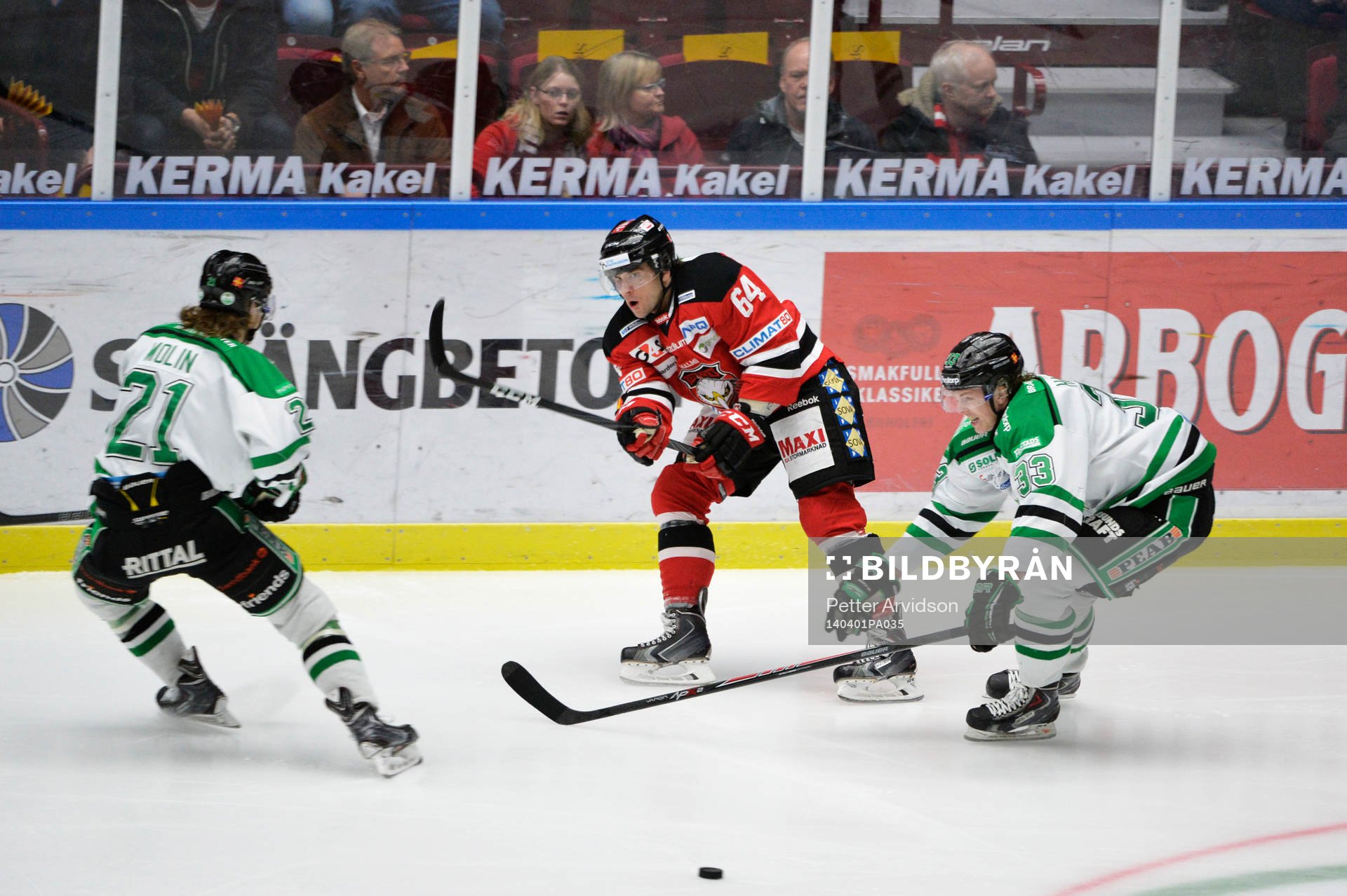 Rögles Niklas Hansson och Emil Molin och Malmö Redhawks