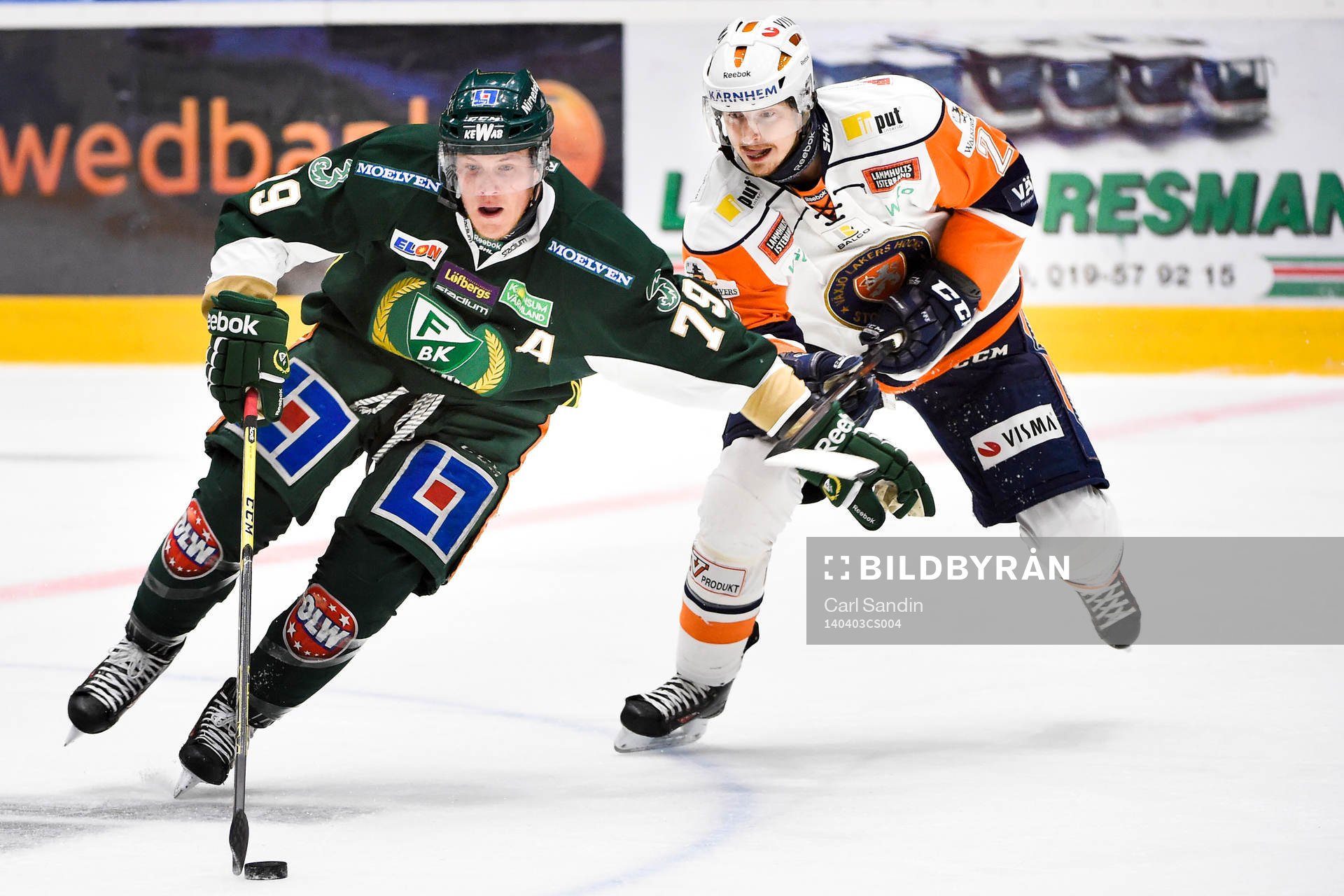 Färjestads Patrik Lundh och Växjös Colby Armstrong