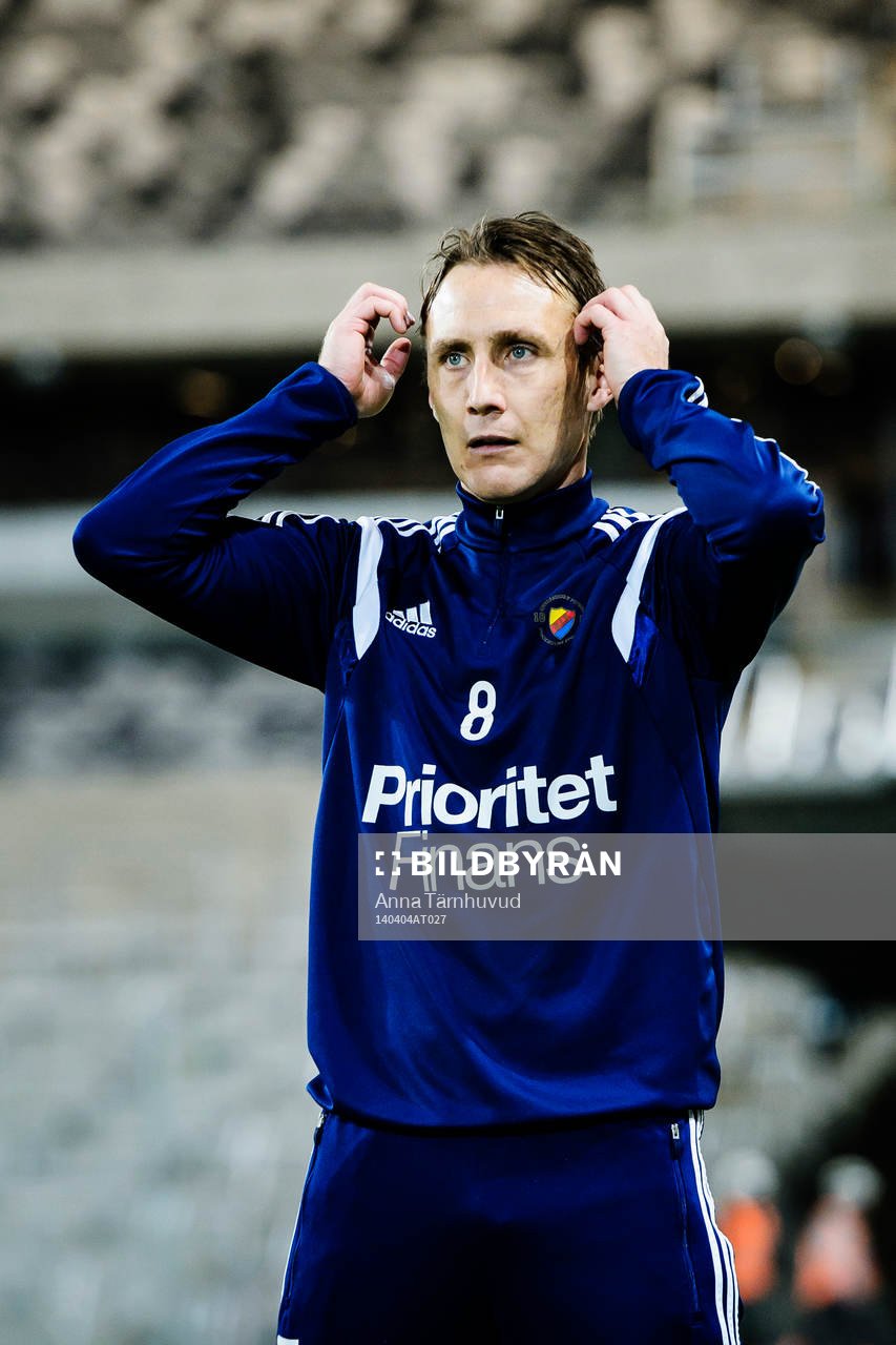 Andreas Johansson under Djurgårdens träning den 4 april 2014.