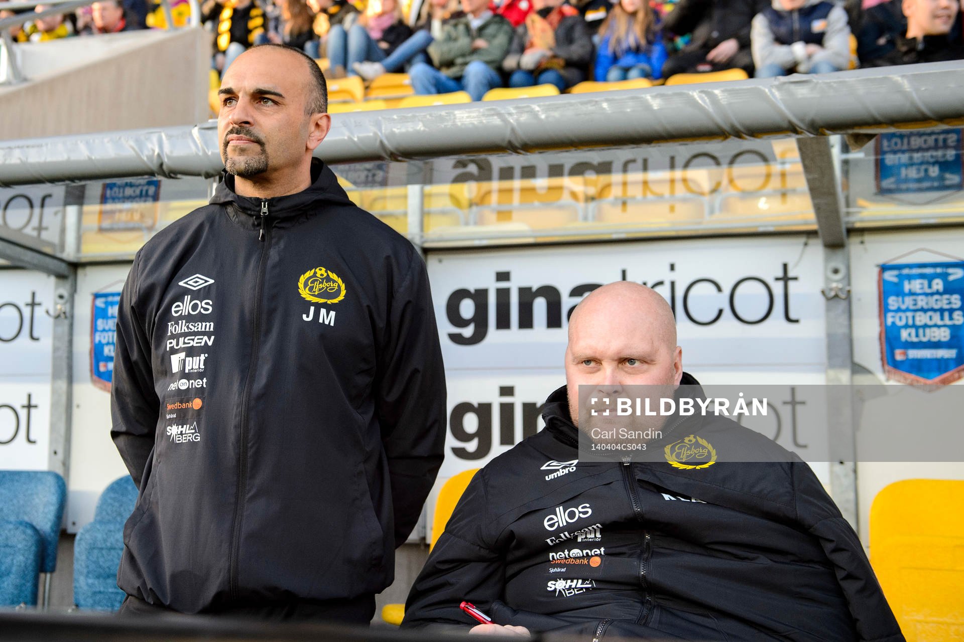 Elfsborgs tränare Jan Mian och manager Klas Ingesson innan