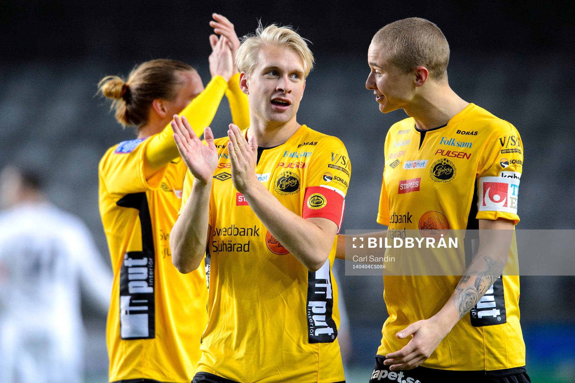 Elfsborgs Johan Larsson och Sebastian Holmén jublar