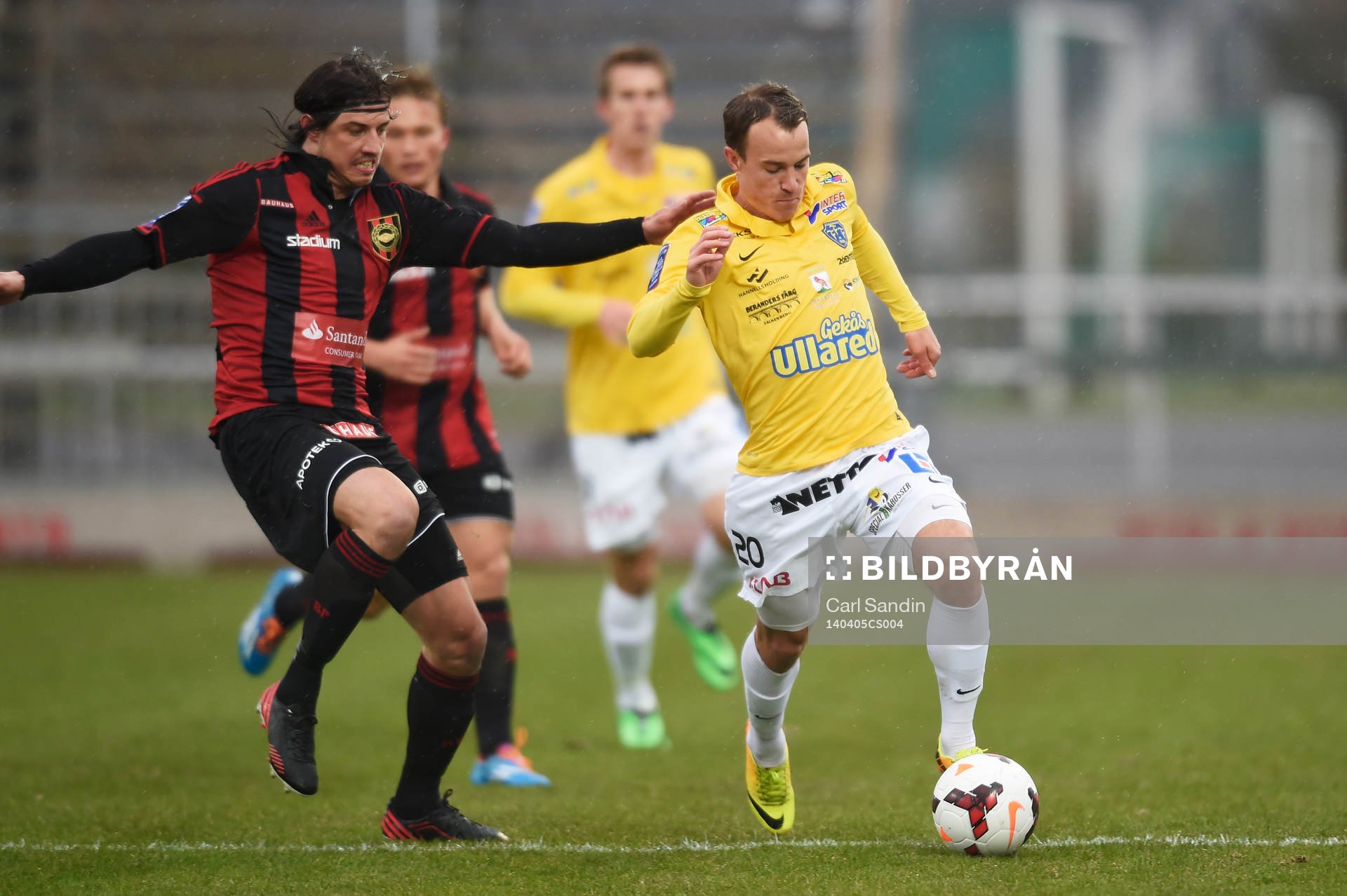 Brommapojkarnas Gabriel Petrovic och Falkenbergs Calle Wede