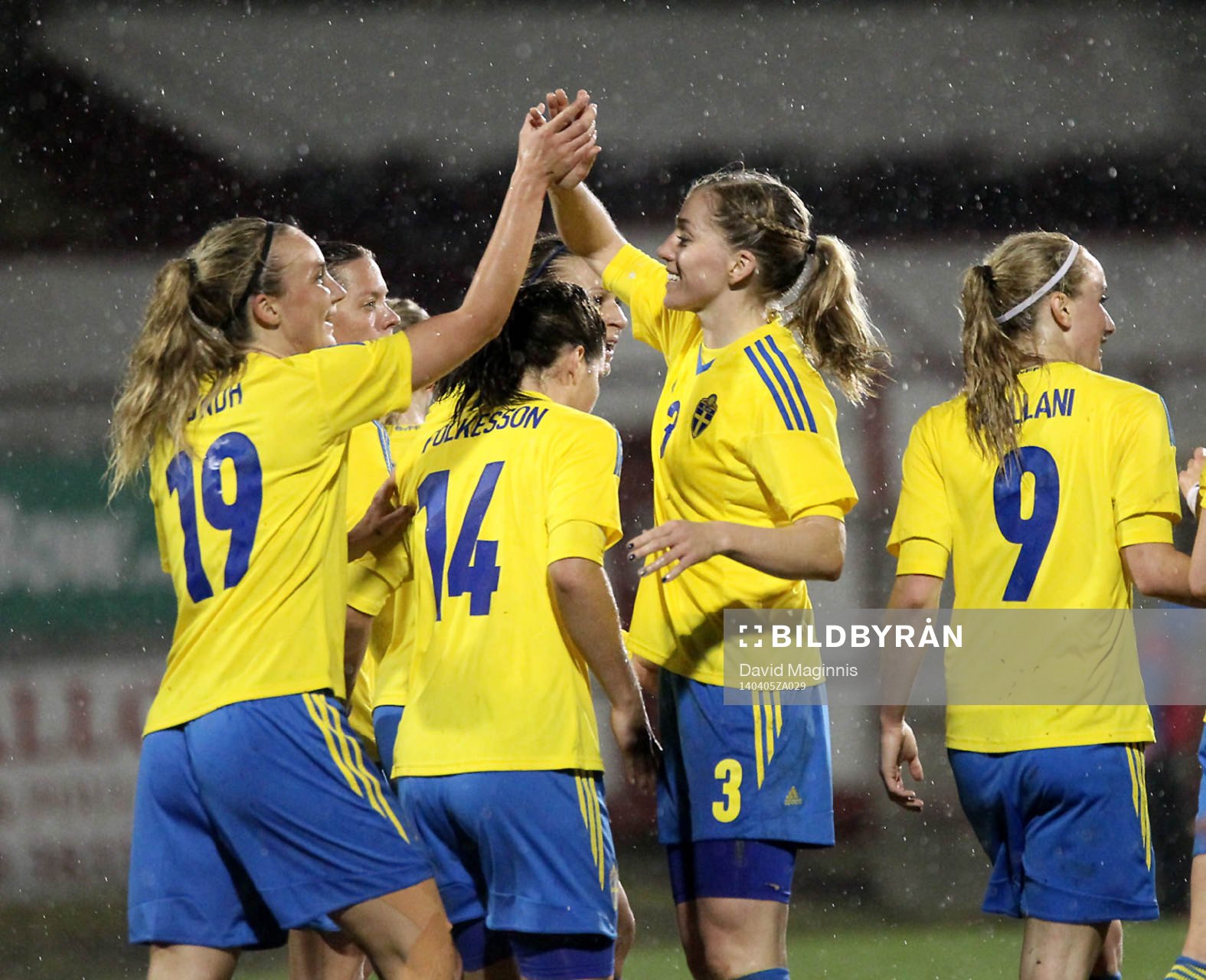 Sweden's Emma Lundh celebrates her goal
