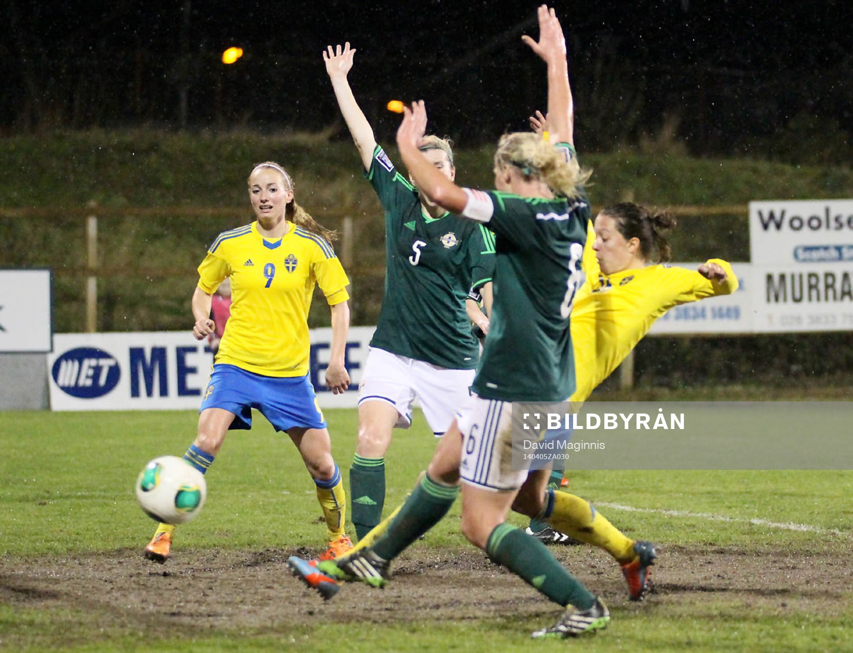 Sweden's Lina Nilsson scores her goal