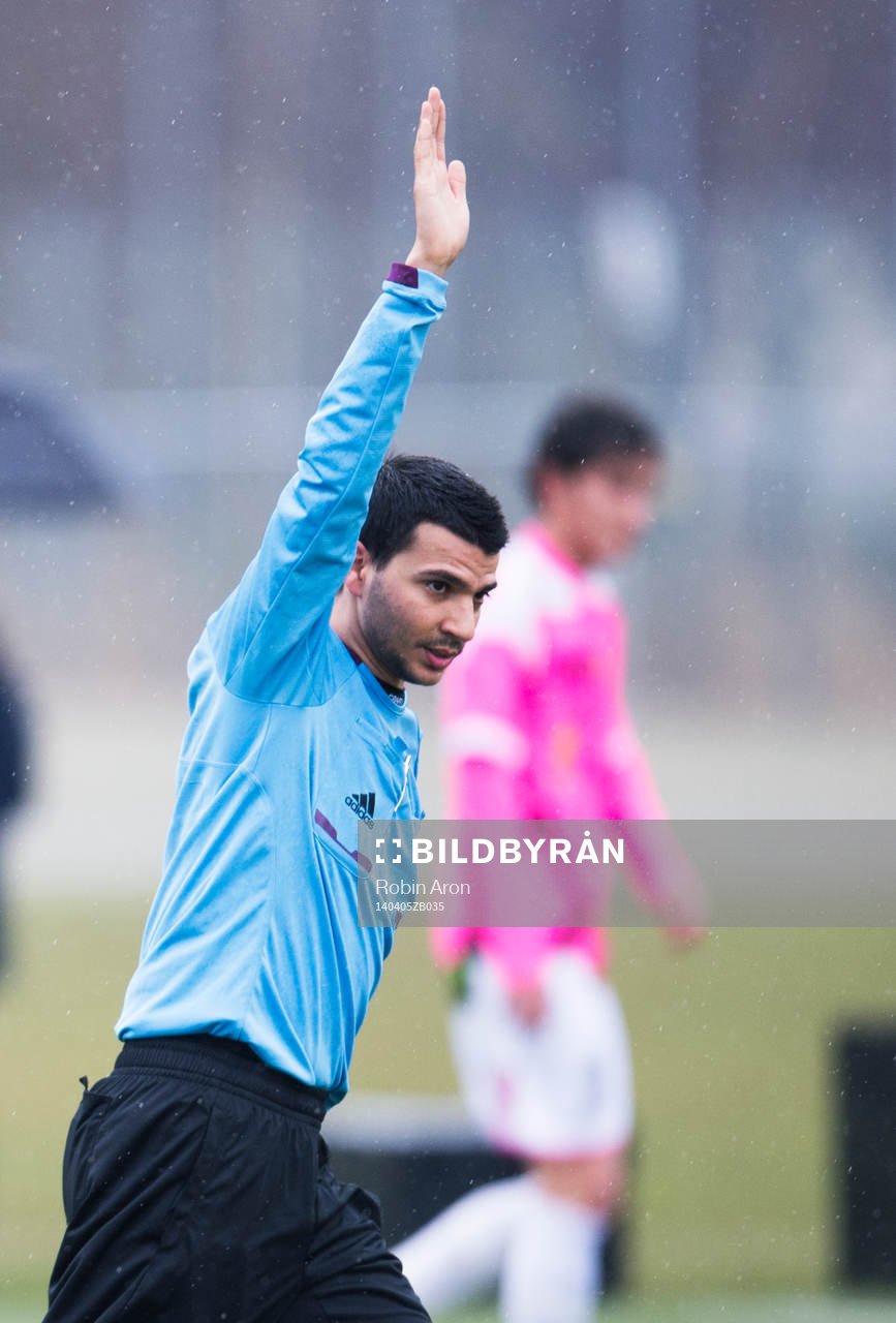 Domare Mofid Hammudeh i fotbollsmatchen mellan BK Häcken