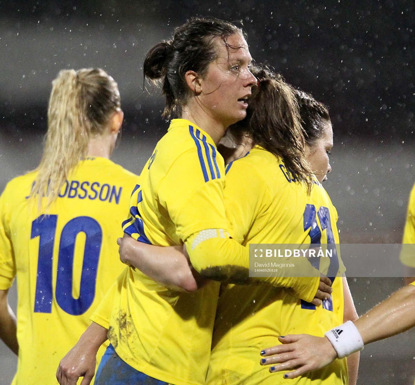 Sweden's Lina Nilsson celebrates her goal