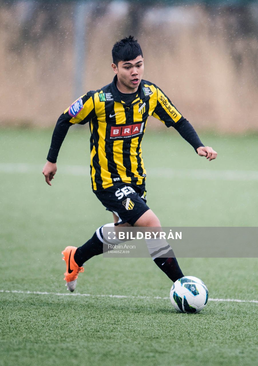 Häckens Mark Fezarit i fotbollsmatchen mellan BK Häcken