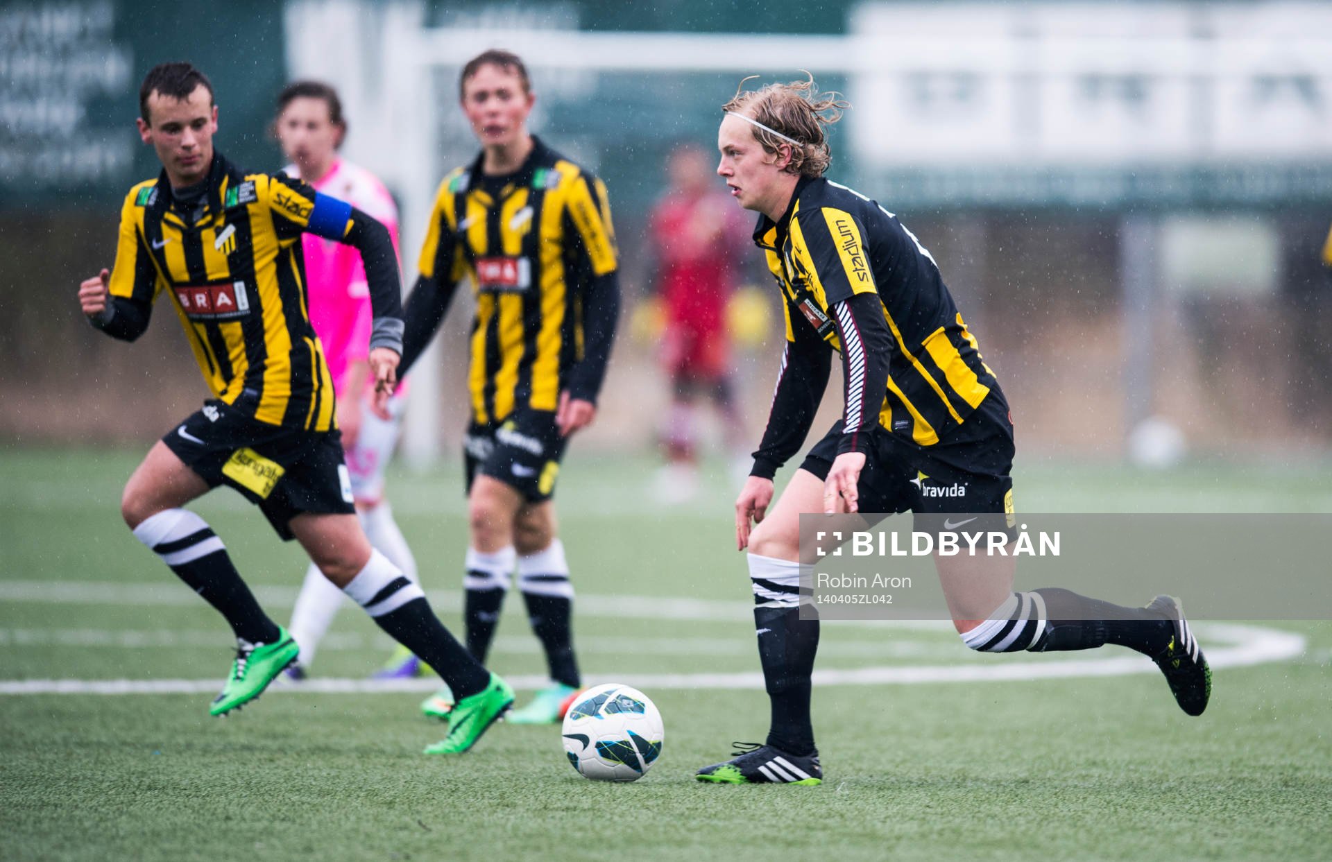 Häckens Gustav Berggren i fotbollsmatchen mellan BK