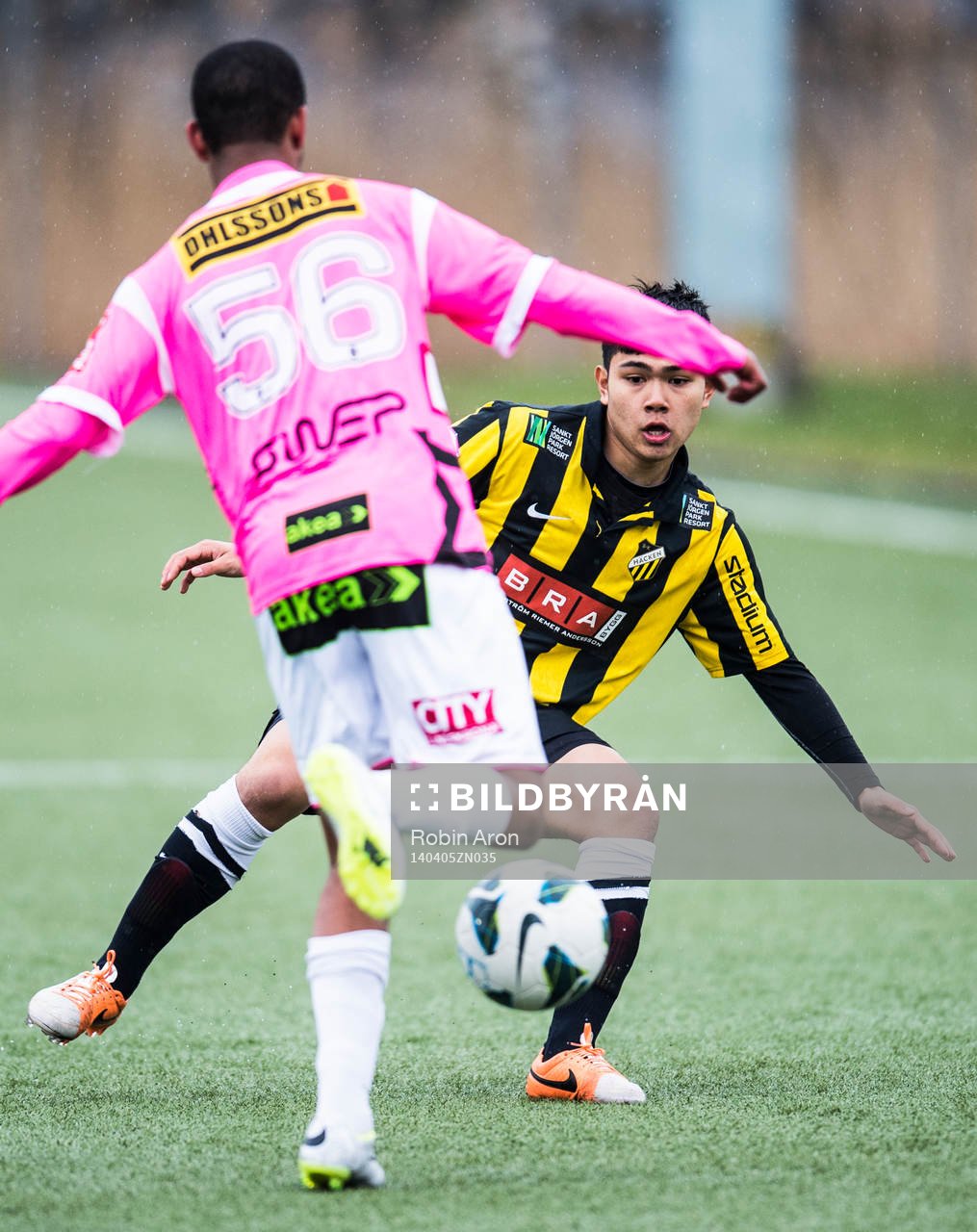 Häckens Mark Fezarit i fotbollsmatchen mellan BK Häcken