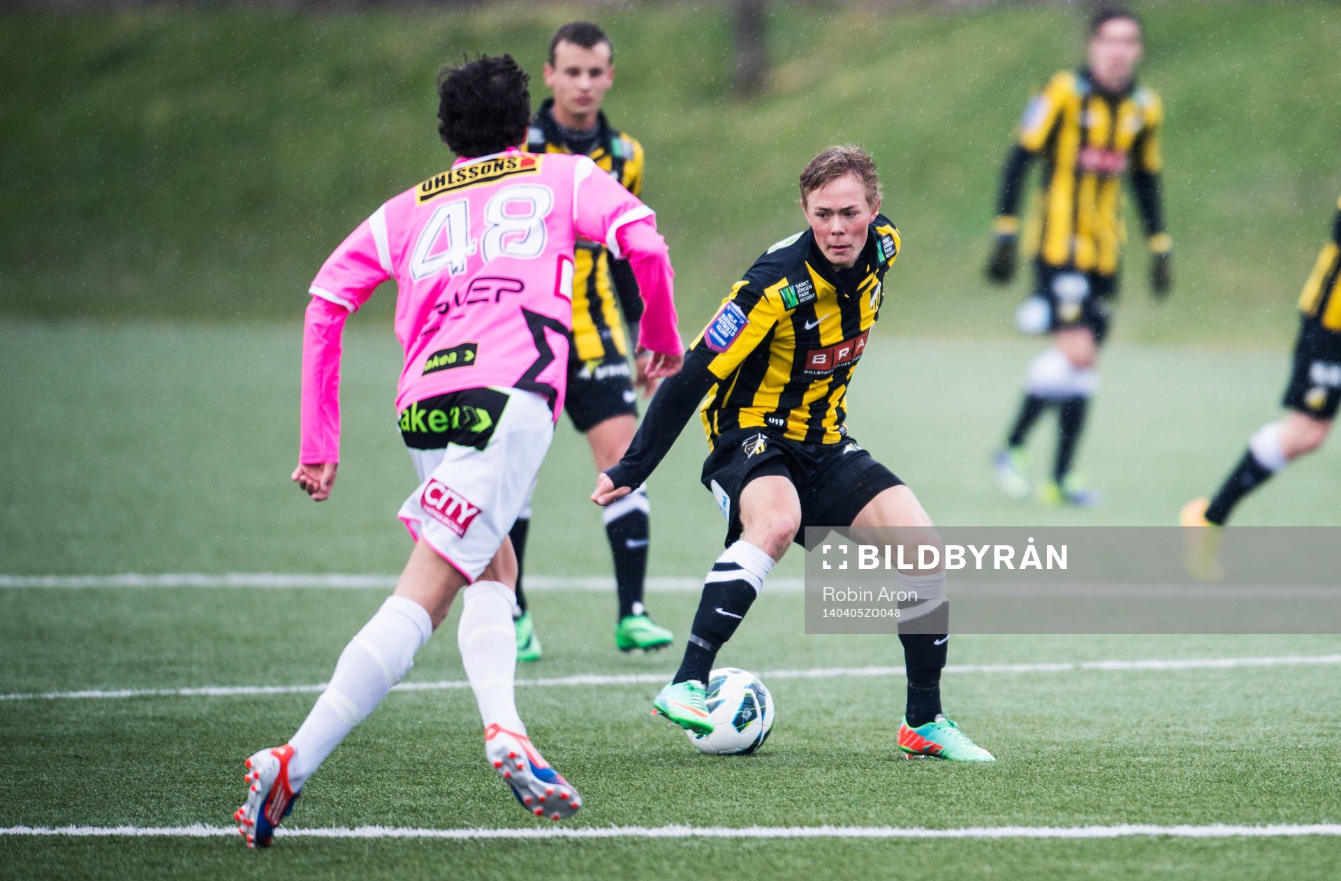 Häckens Joel Andersson i fotbollsmatchen mellan BK Häcken