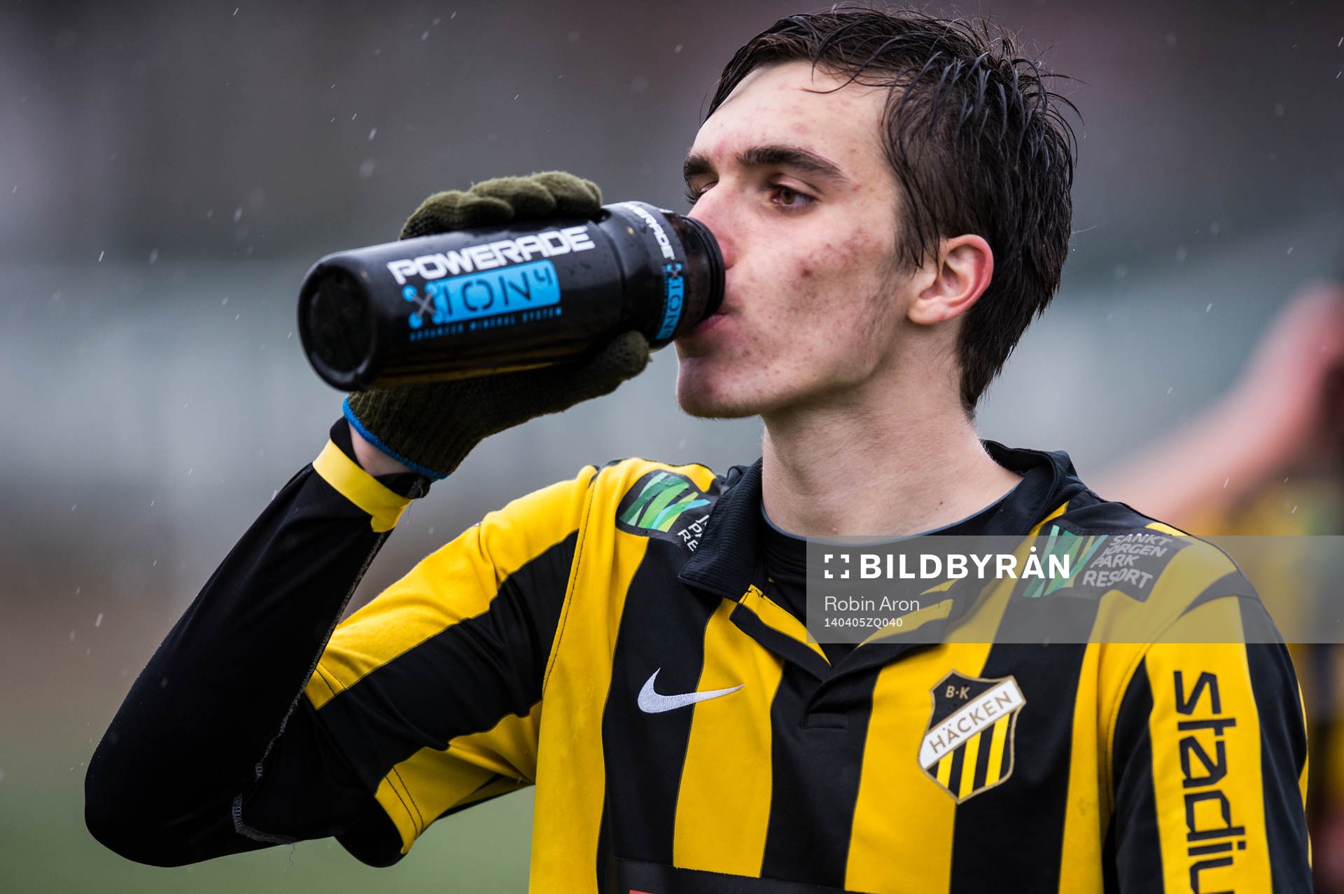 Häckens Egzon Binak i fotbollsmatchen mellan BK Häcken