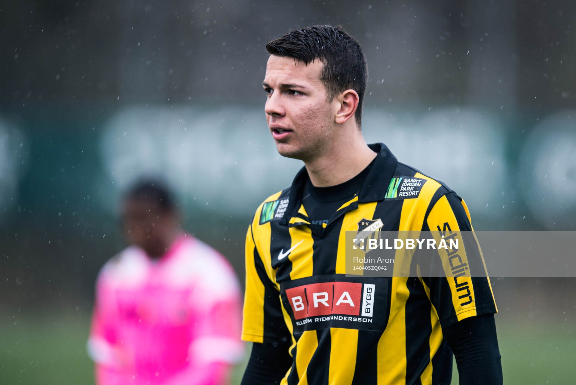 Häckens Petar Radmanovic i fotbollsmatchen mellan BK