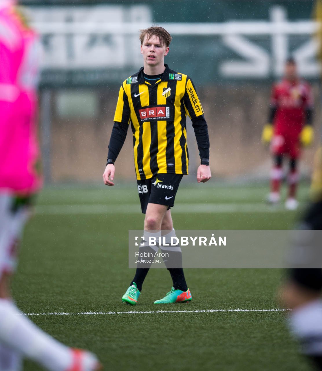 Häckens Anton Liljenbäck i fotbollsmatchen mellan BK
