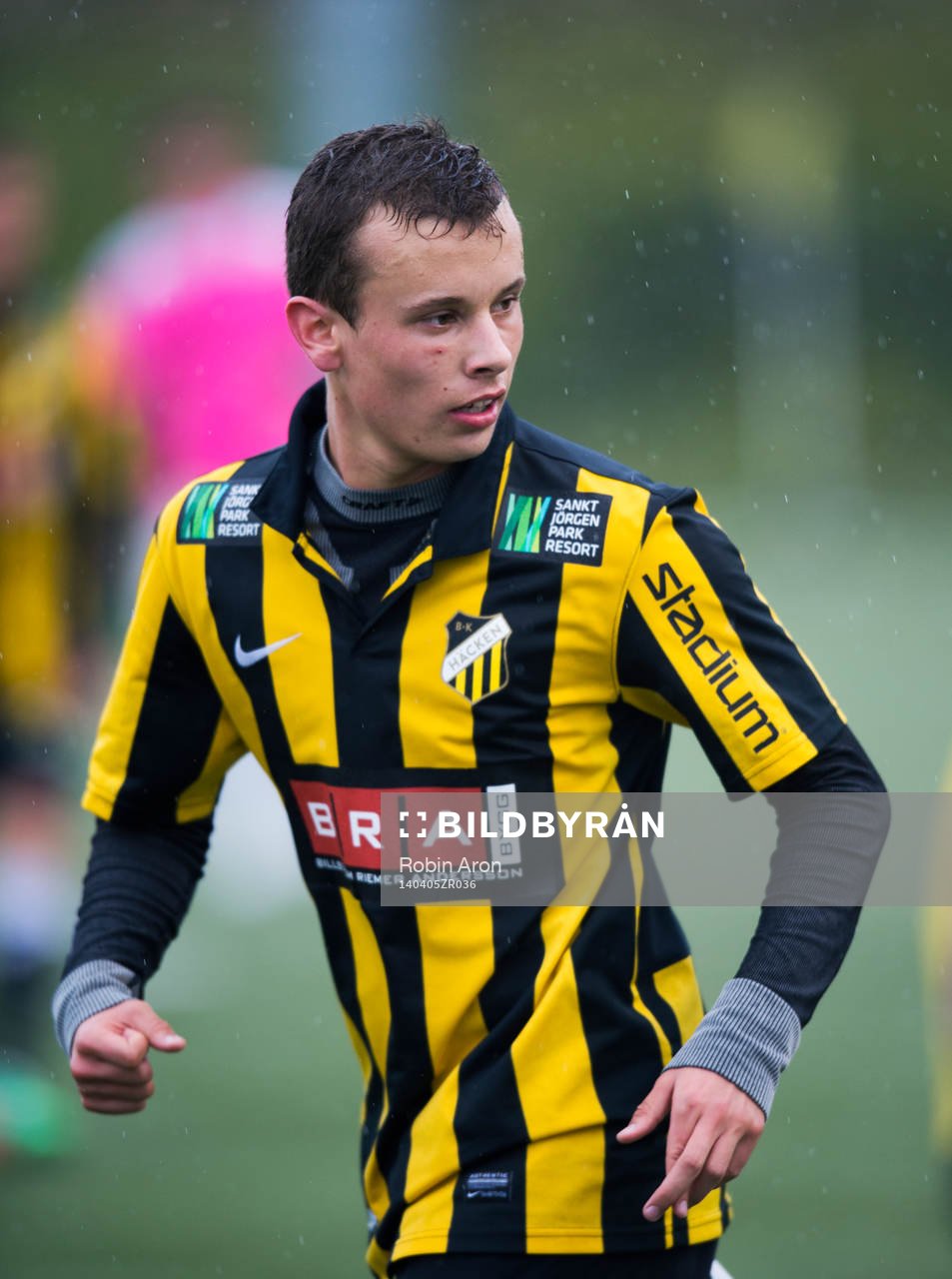 Häckens Rasmus Andernil Bozic i fotbollsmatchen mellan BK