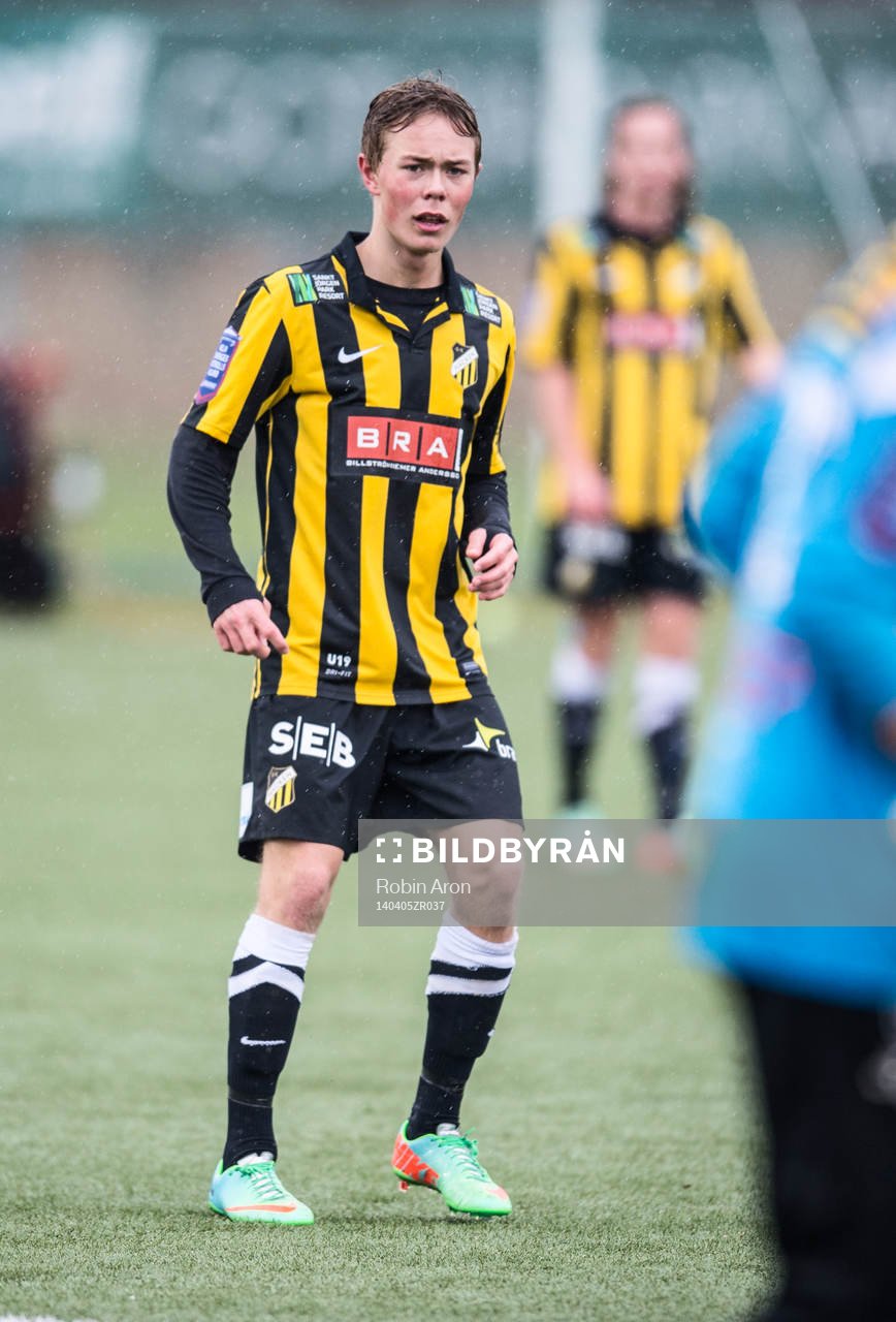 Häckens Joel Andersson i fotbollsmatchen mellan BK Häcken