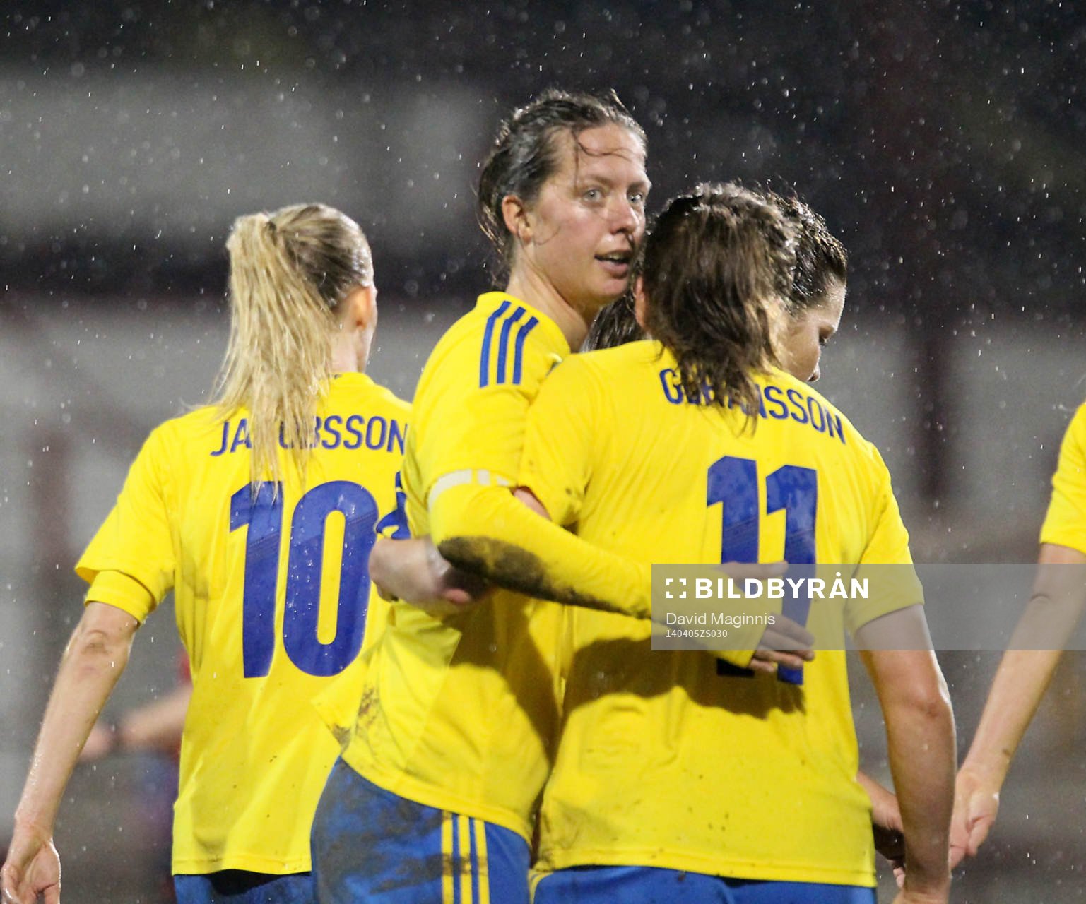Sweden's Lina Nilsson celebrates her goal