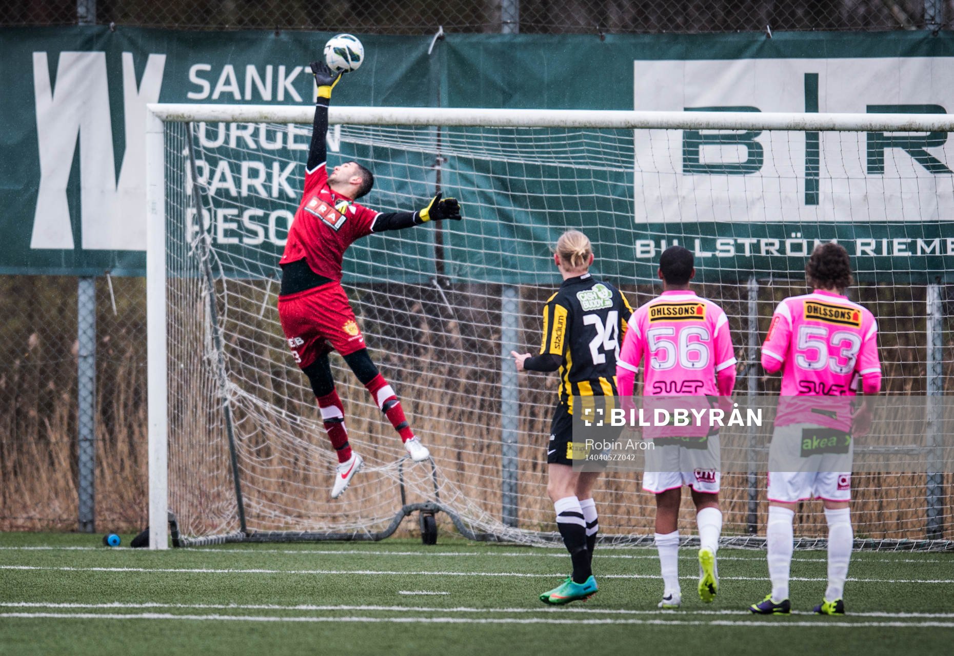 Häckens målvakt Emre Patat i fotbollsmatchen mellan BK
