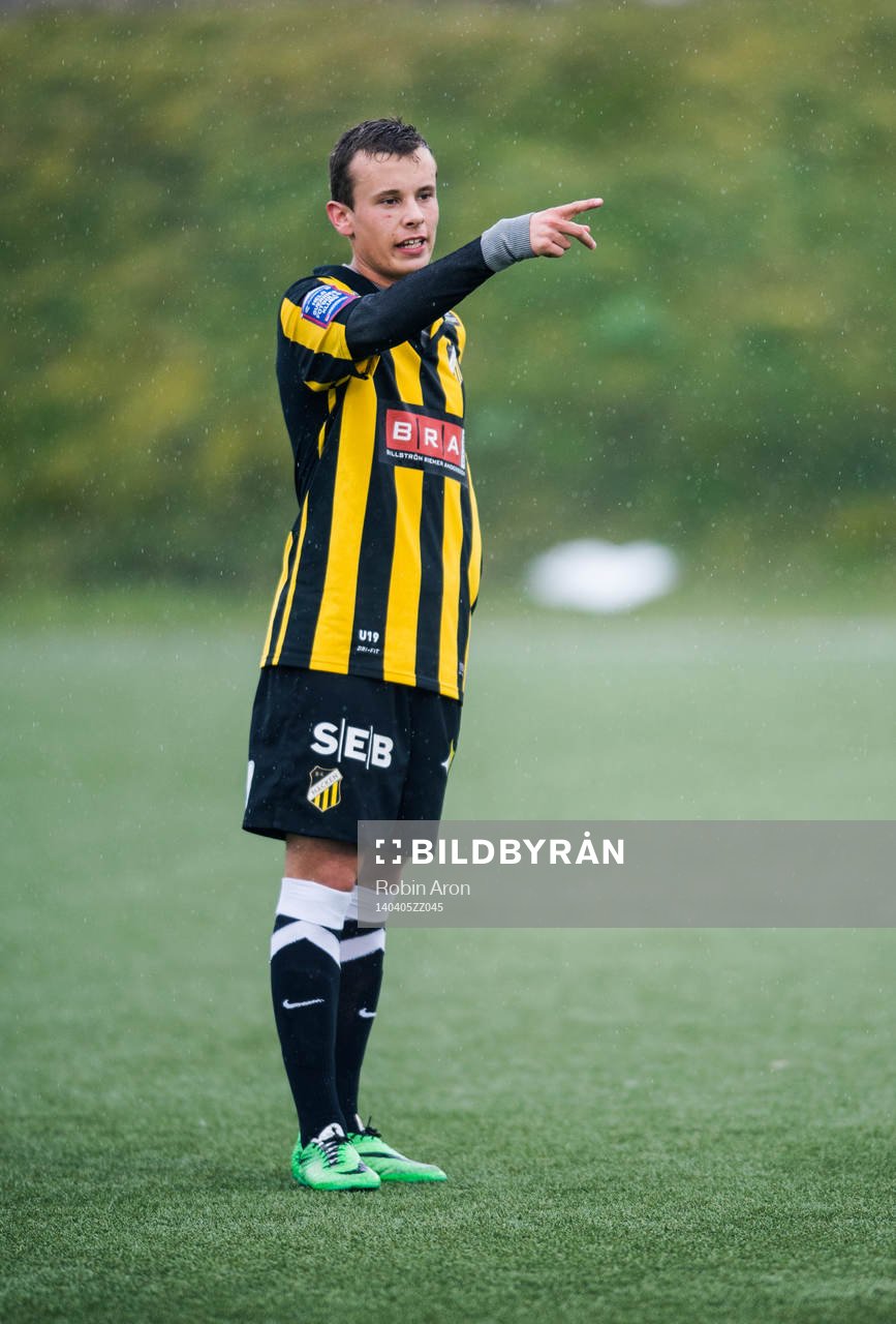 Häckens Rasmus Andernil Bozic i fotbollsmatchen mellan BK Häcken och Landskrona BoIS i U19 Allsvenskan Södra den 05 januari 2014 i Göteborg .