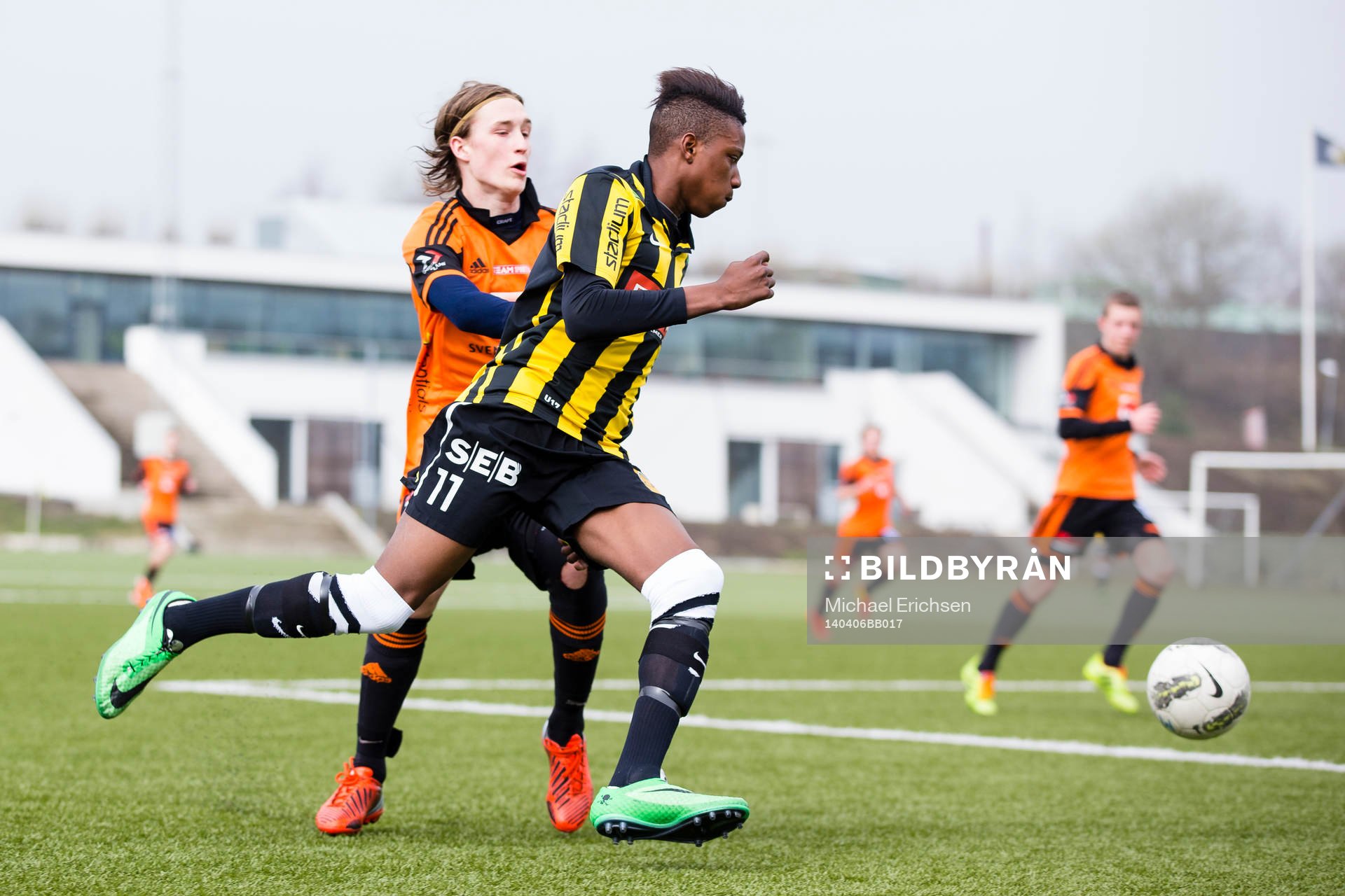Häckens Kwame Mubarik Sana mot Gutes Alex Backéus