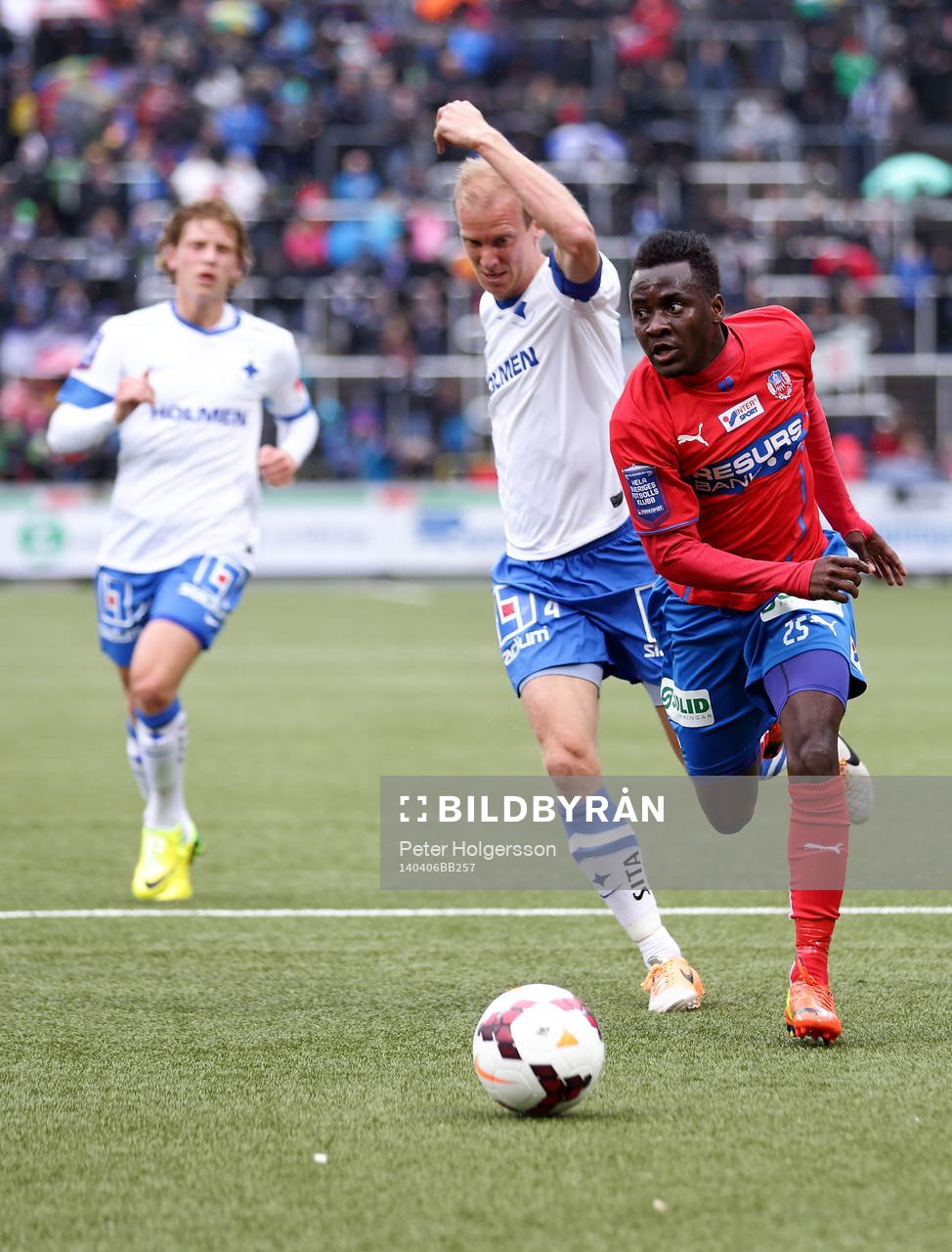 Norrköpings Andreas Johansson och Helsingborgs David Accam