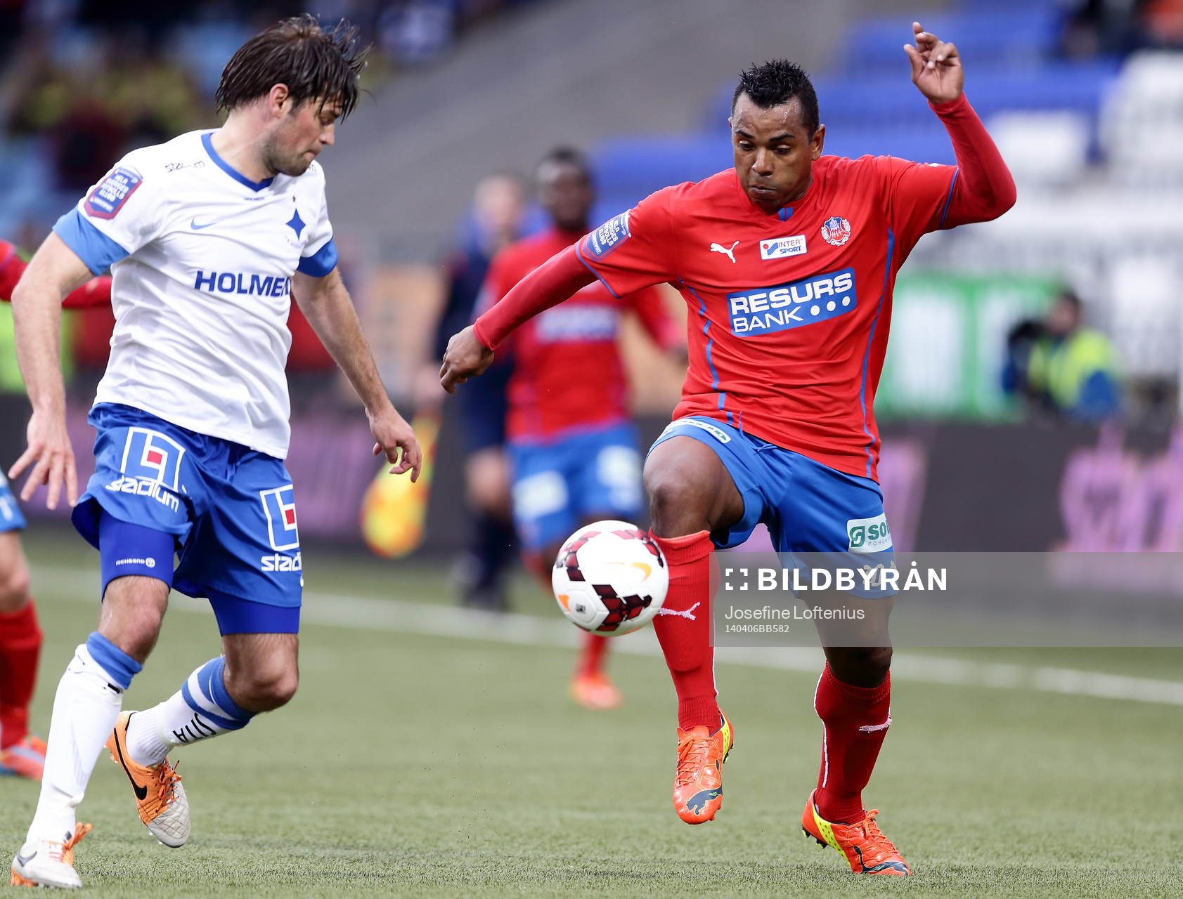 Helsingborgs Alvaro Álvaro Santos och Norrköpings Morten