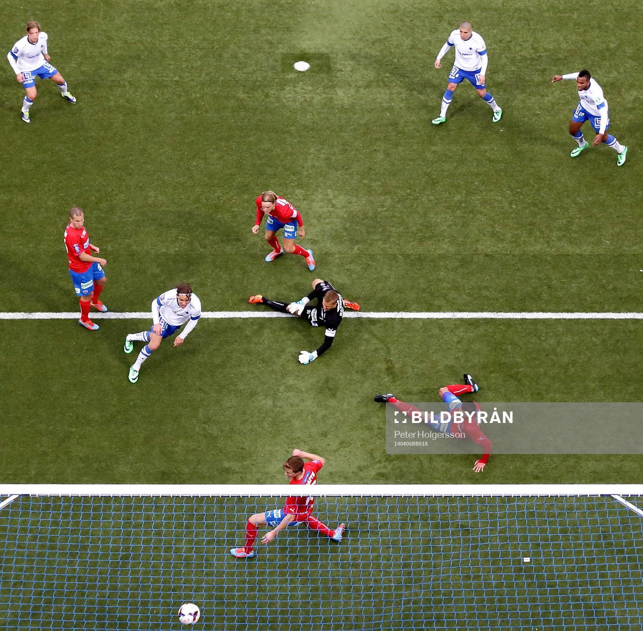 Mål 2-0 av Norrköpings Rawez Lawanförbi Helsingborgs
