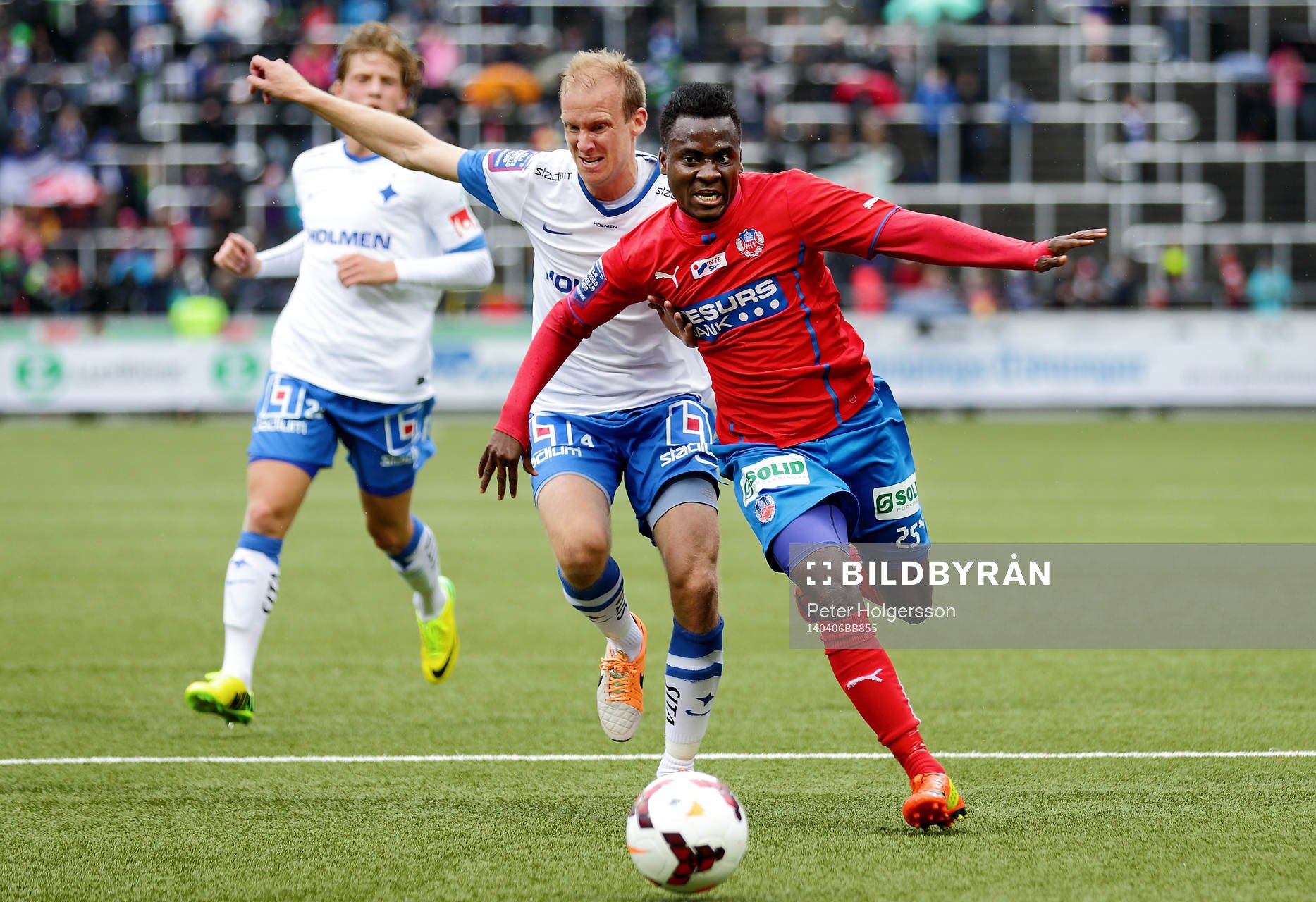 Norrköpings Andreas Johansson och Helsingborgs David Accam