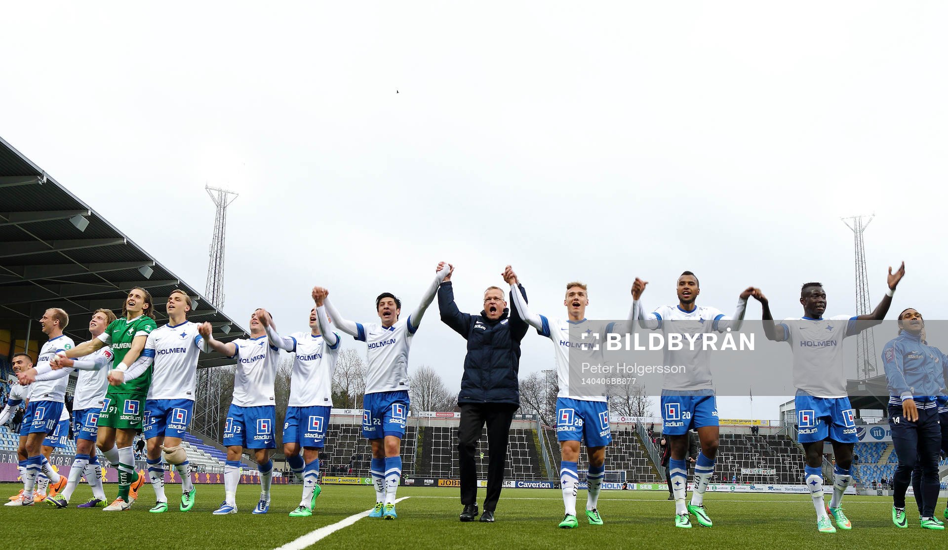 Norrköping med tränare Jan Andersson jublar
