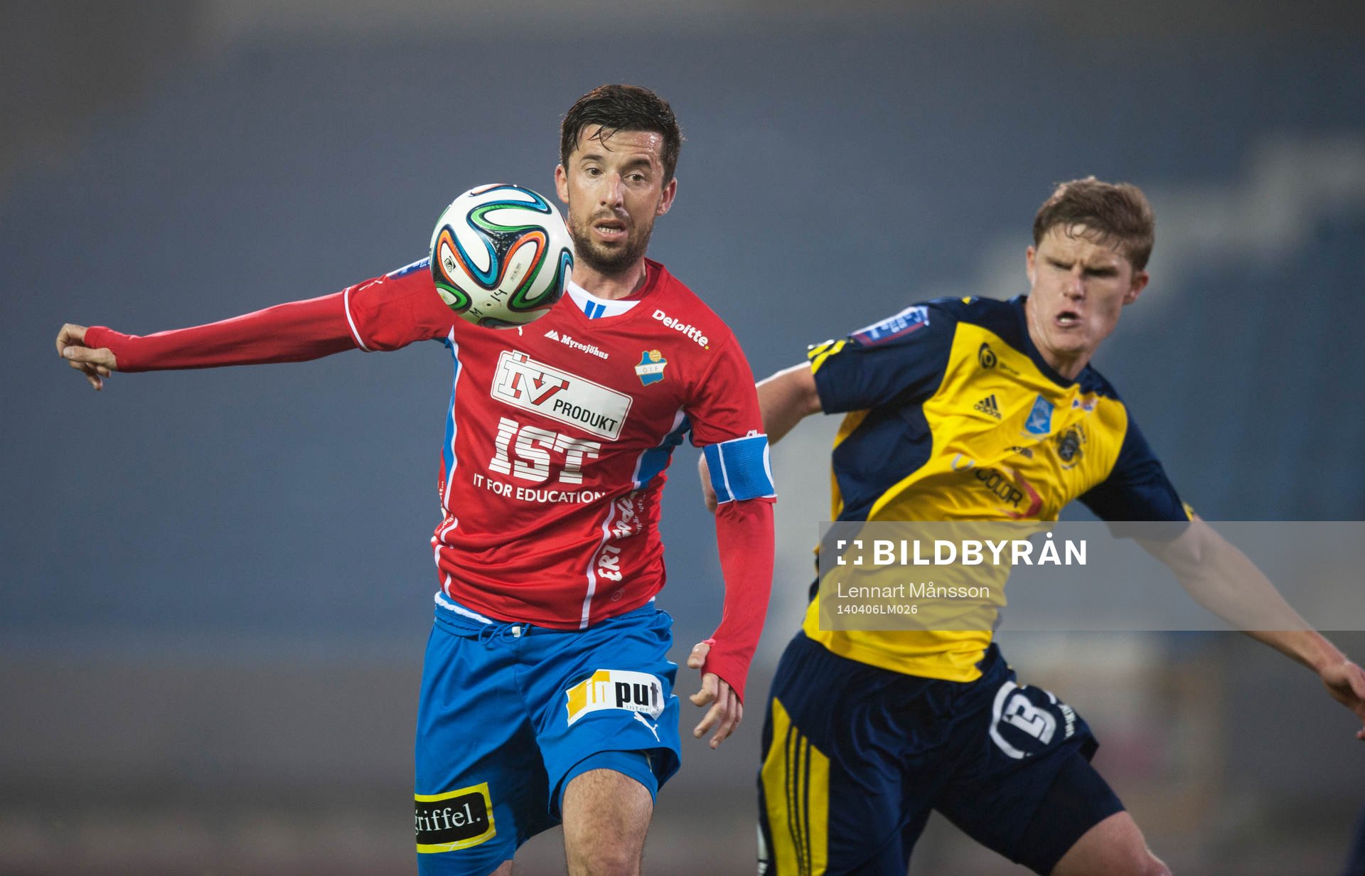 Östers Denis Velic i matchen i Superettan mellan