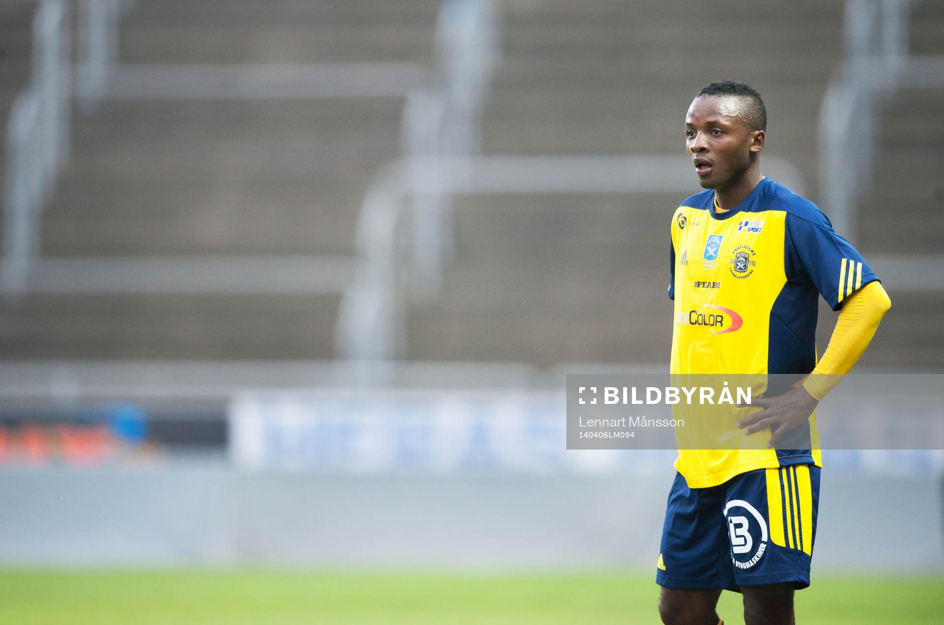 Ängelholms Samuel Monday i matchen i Superettan mellan