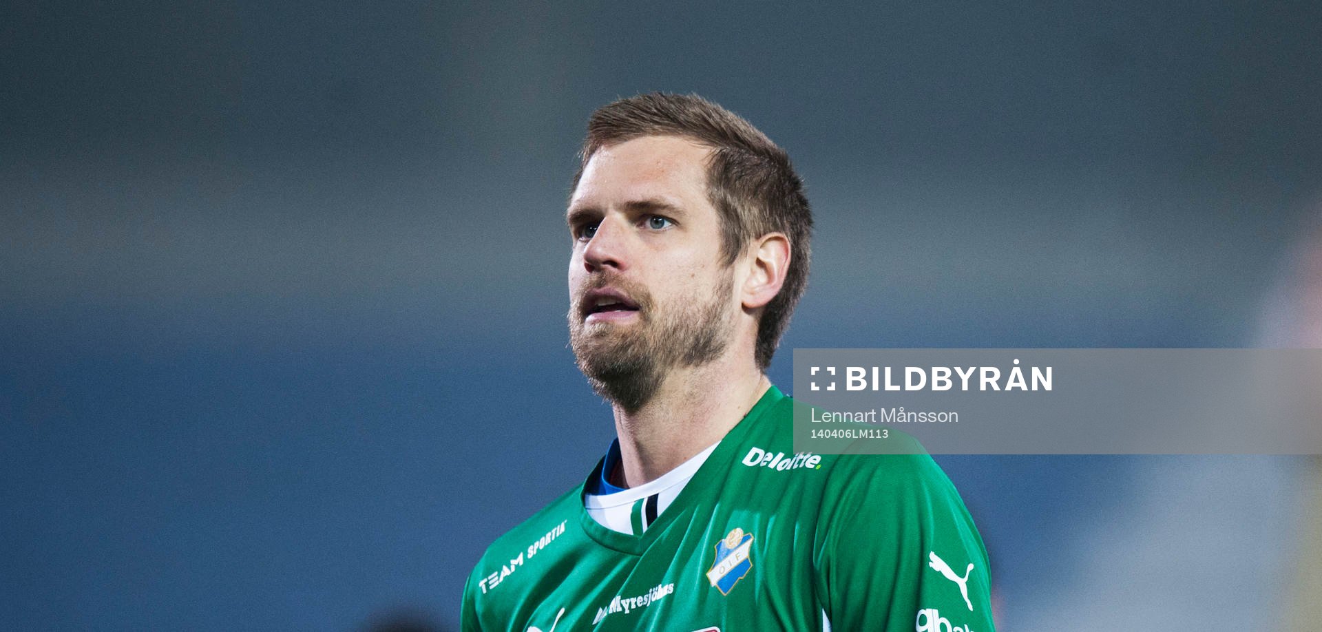 Östers målvakt Oscar Berglund i matchen i Superettan