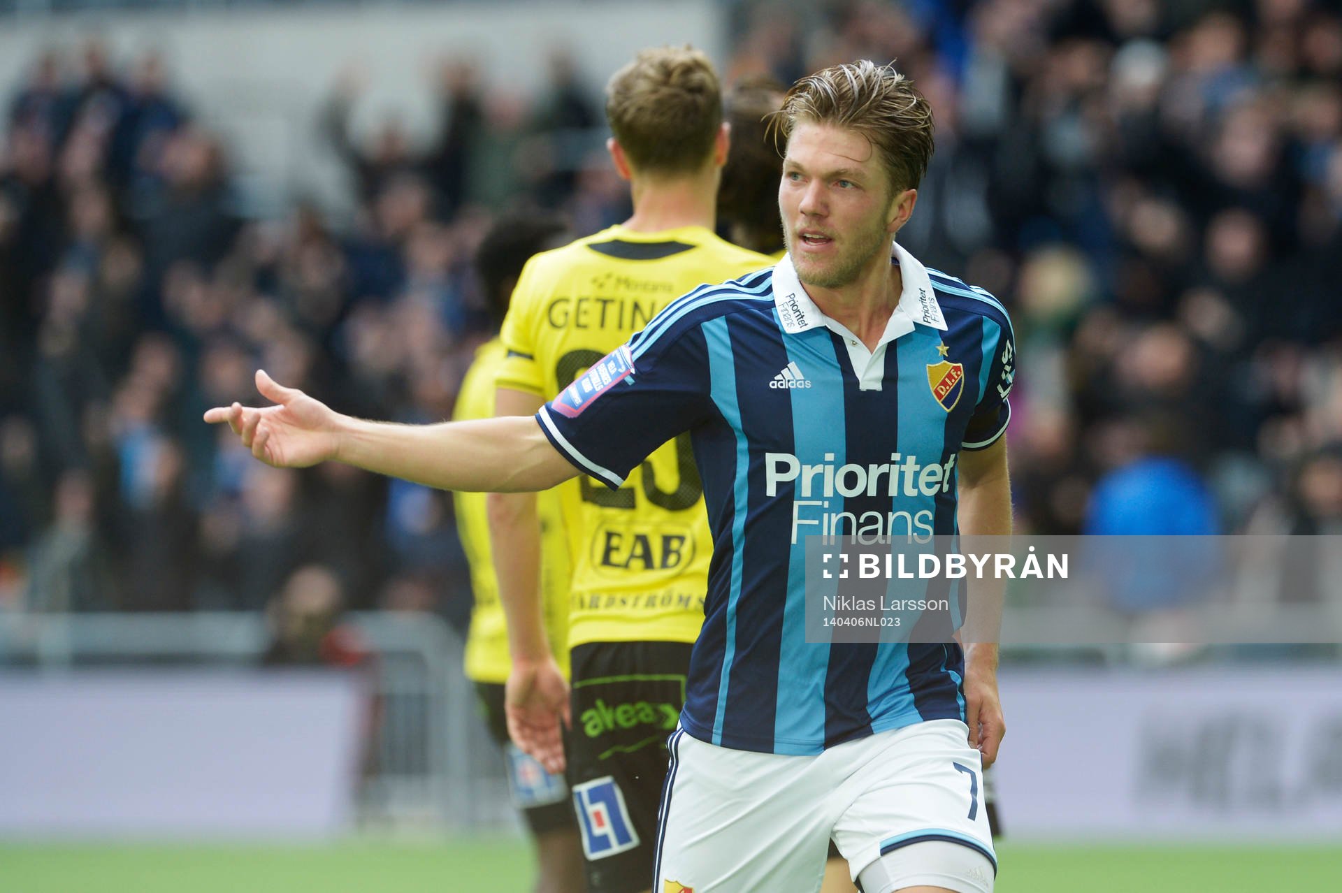Djurgårdens Martin Broberg jublar
