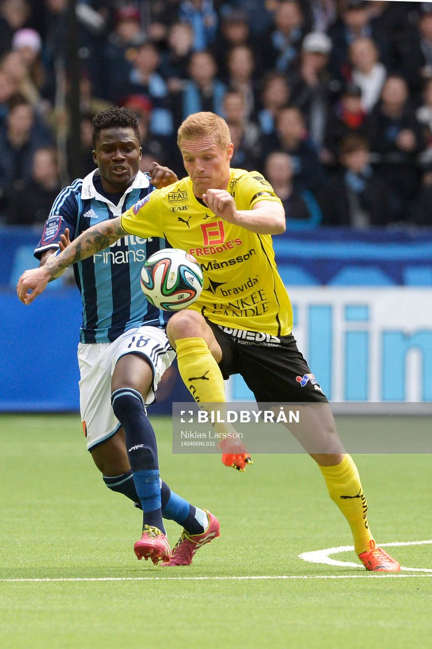Halmstads Gudjon Baldvinsson och Djurgårdens Daniel