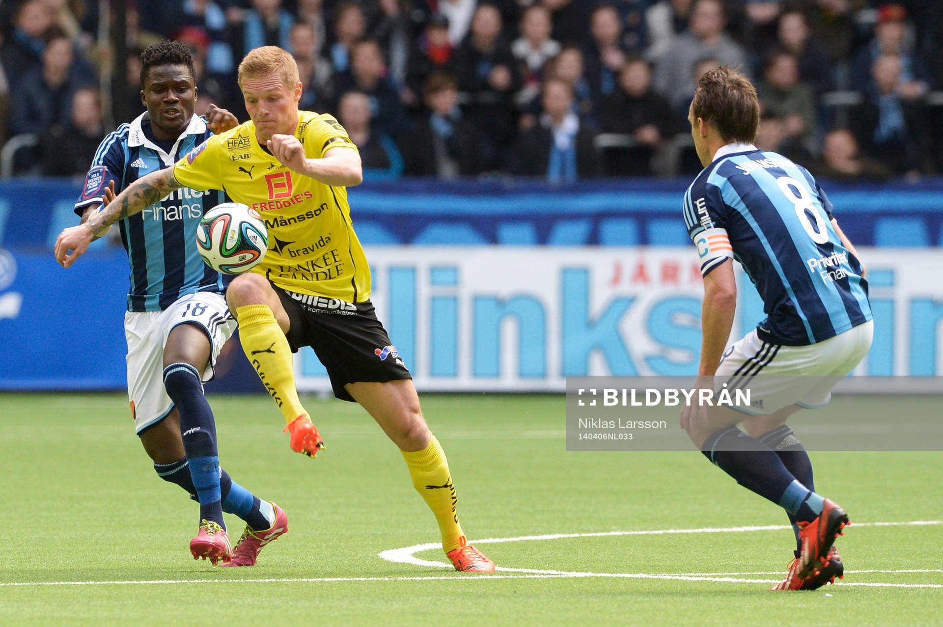 Halmstads Gudjon Baldvinsson och Djurgårdens Daniel