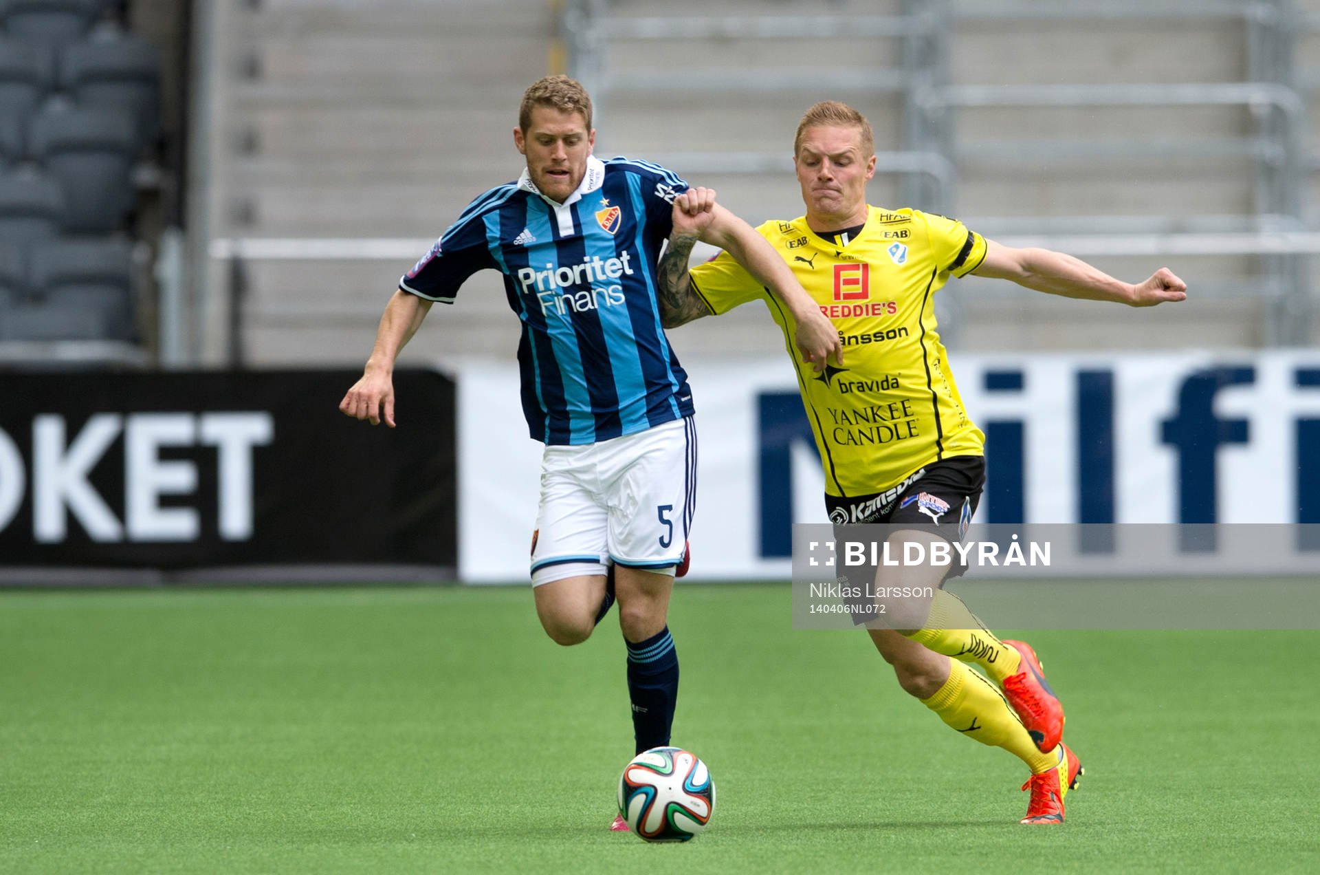 Halmstads Gudjon Baldvinsson och Djurgårdens  Stefan
