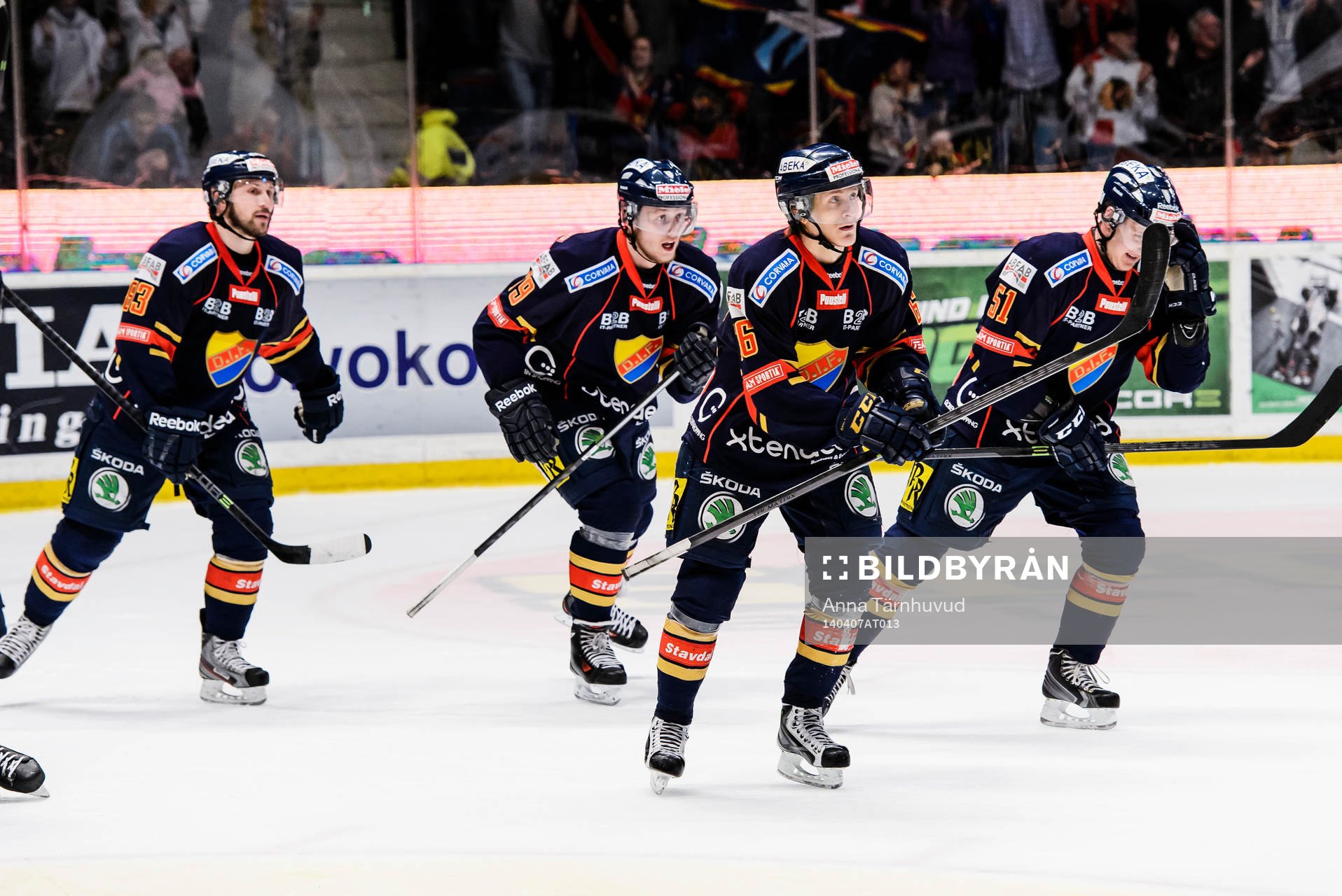 Djurgårdens spelare jublar