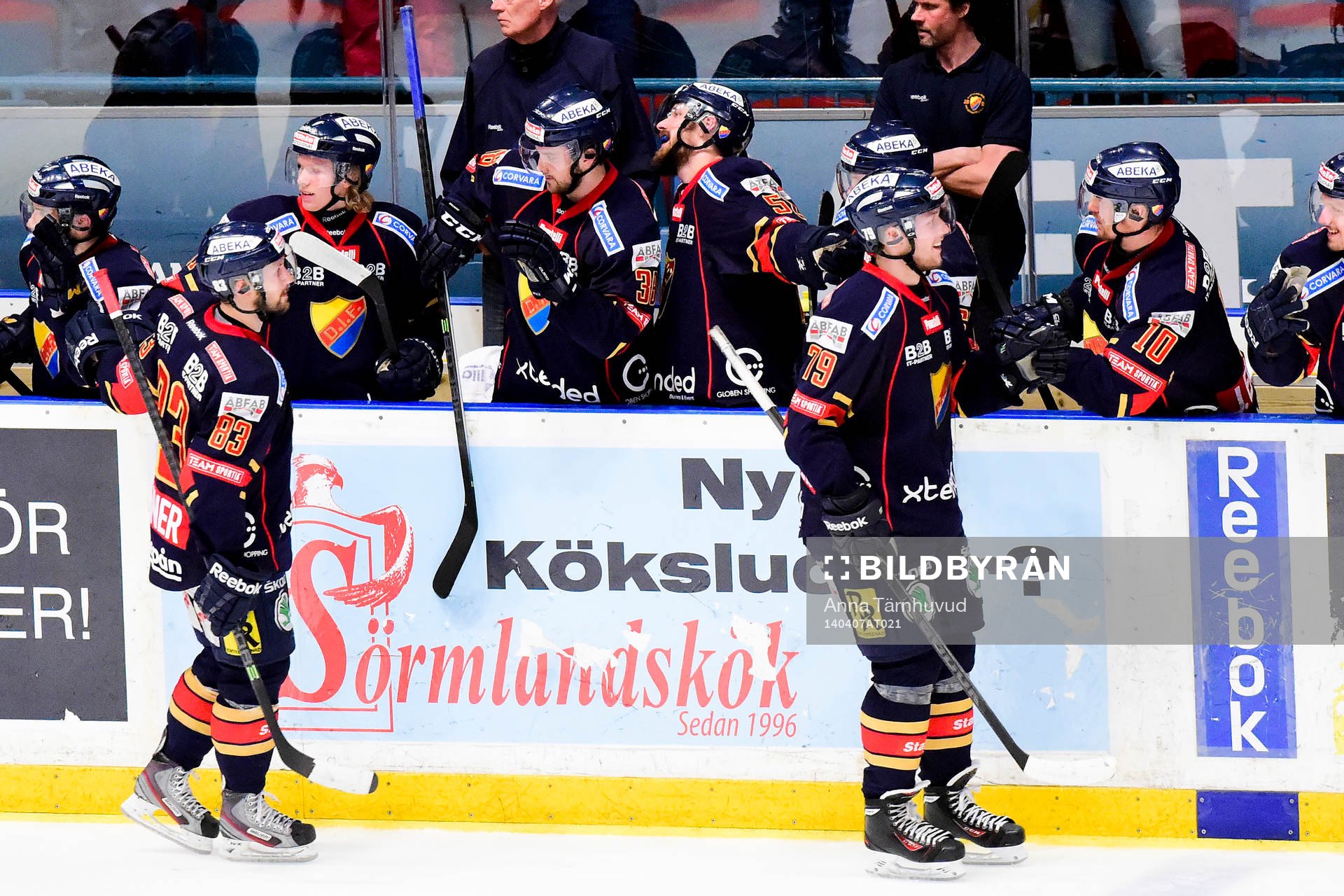 Djurgårdens Emil Lundberg gör 3-1 och jublar