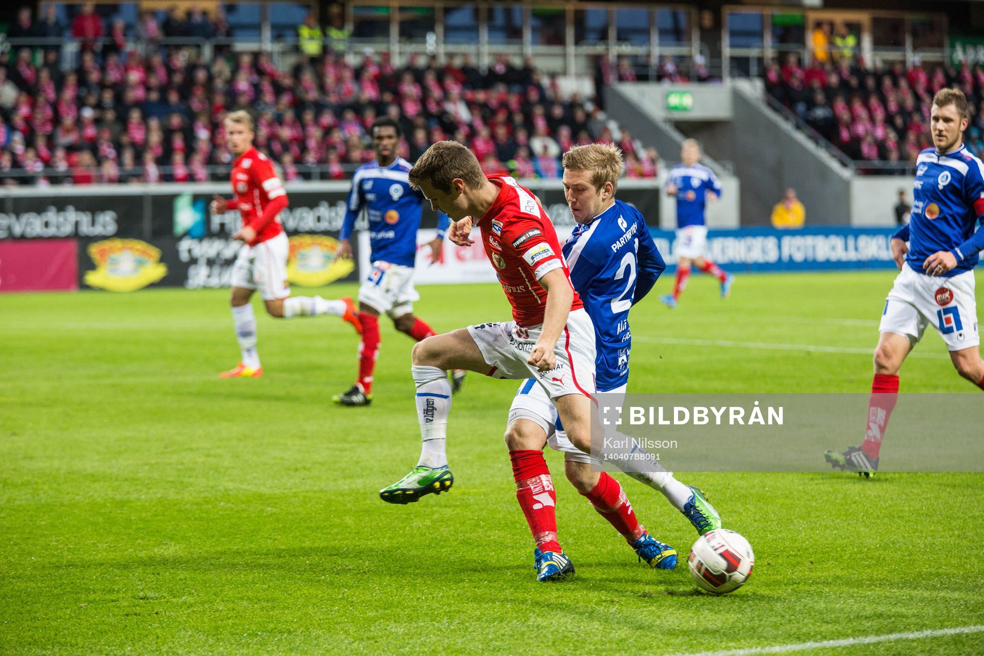 Kalmars Stefan Larsson och Åtvidabergs Allan Arenfeldt