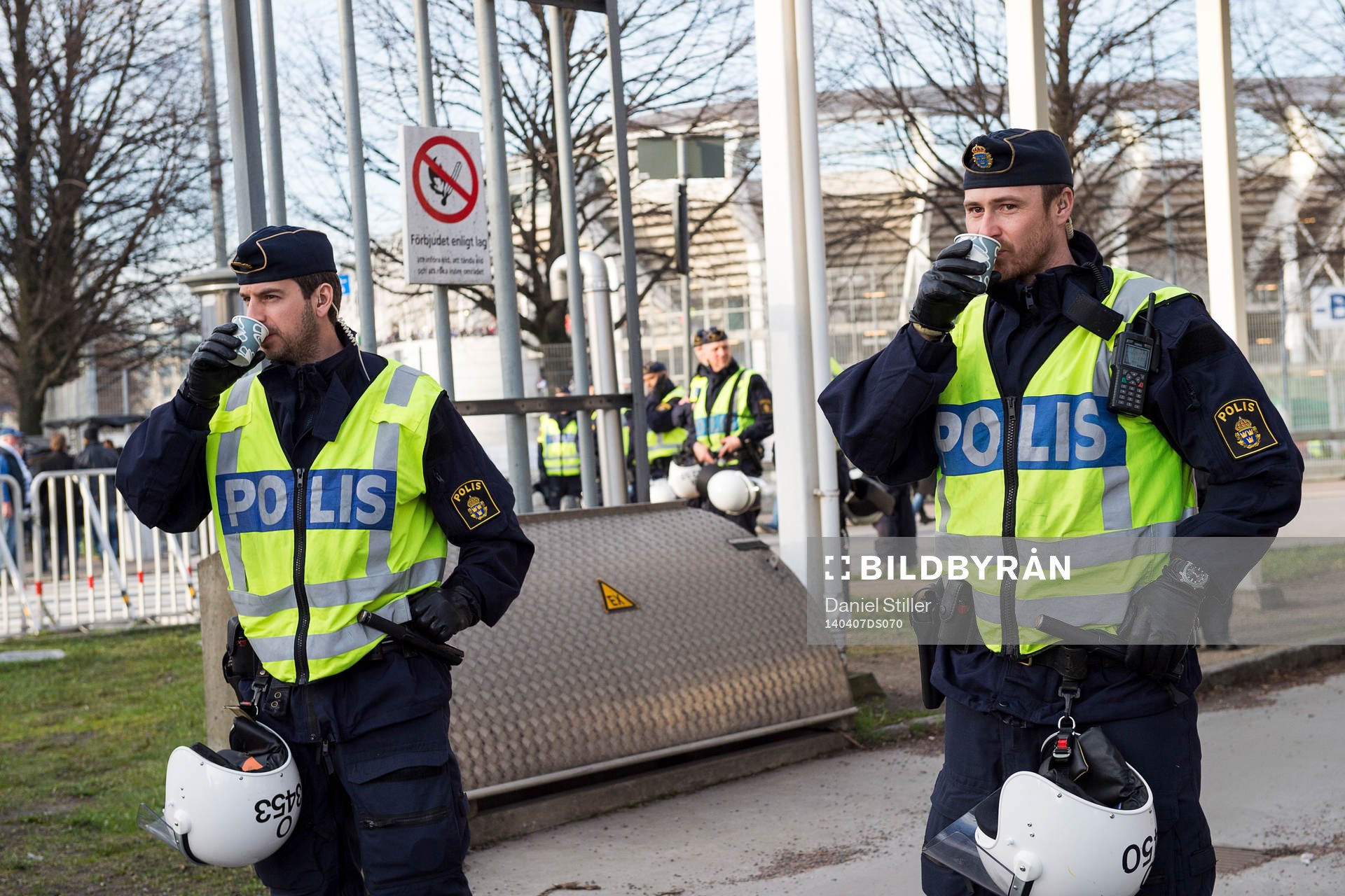 Poliserna hade en lugn kväll och kunde passa på att